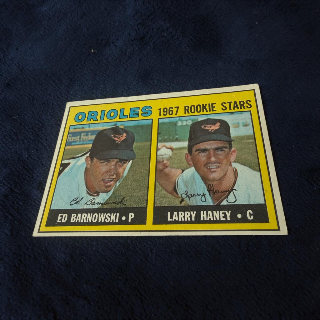 1967 Topps #507 Orioles Rookie Stars Ed Barnowski Larry Haney Vintage Baseball Card