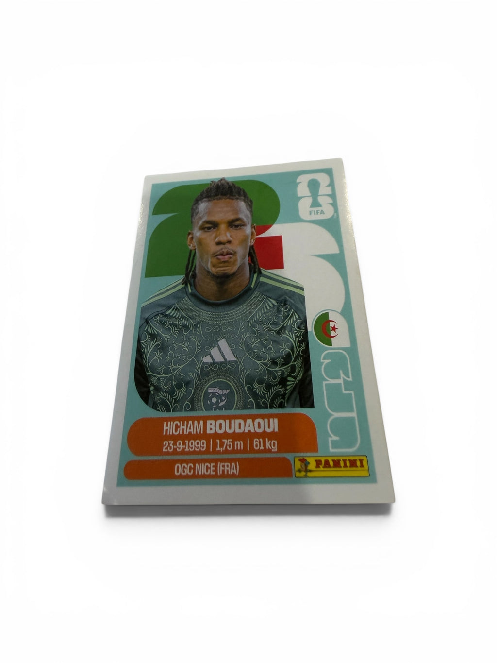 2026 Panini FIFA World Cup Hicham Boudaoui ALG 10 Algeria Official Soccer Sticker