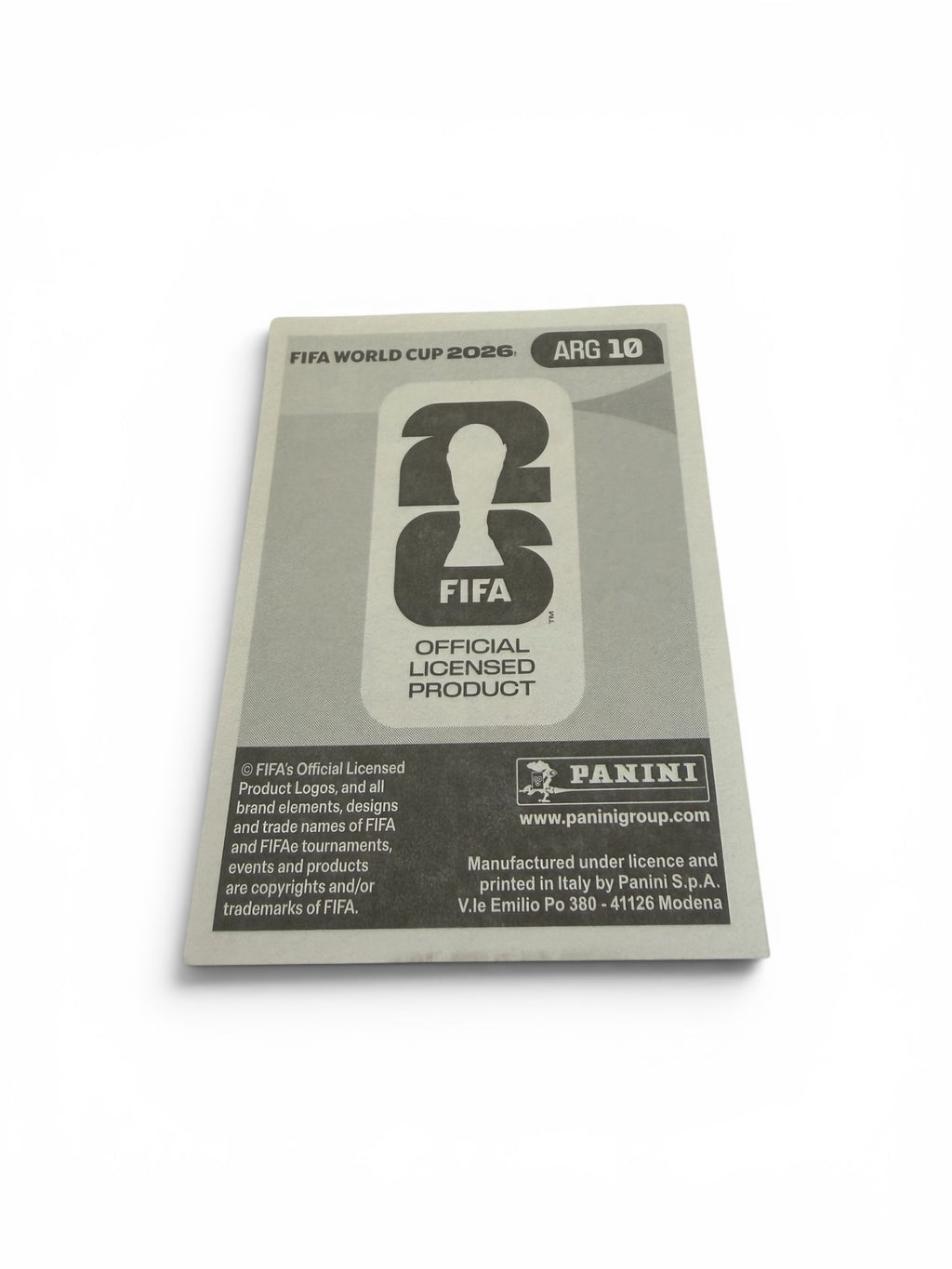 2026 Panini FIFA World Cup Rodrigo De Paul ARG 10 Argentina Official Soccer Sticker
