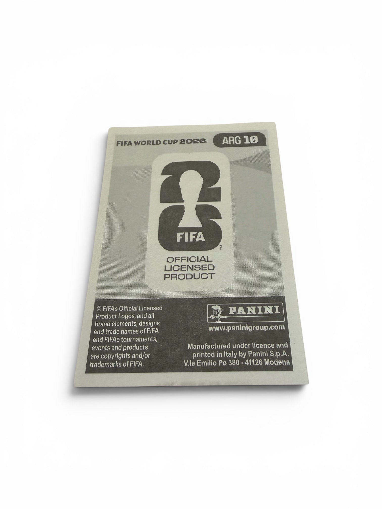 2026 Panini FIFA World Cup Rodrigo De Paul ARG 10 Argentina Official Soccer Sticker