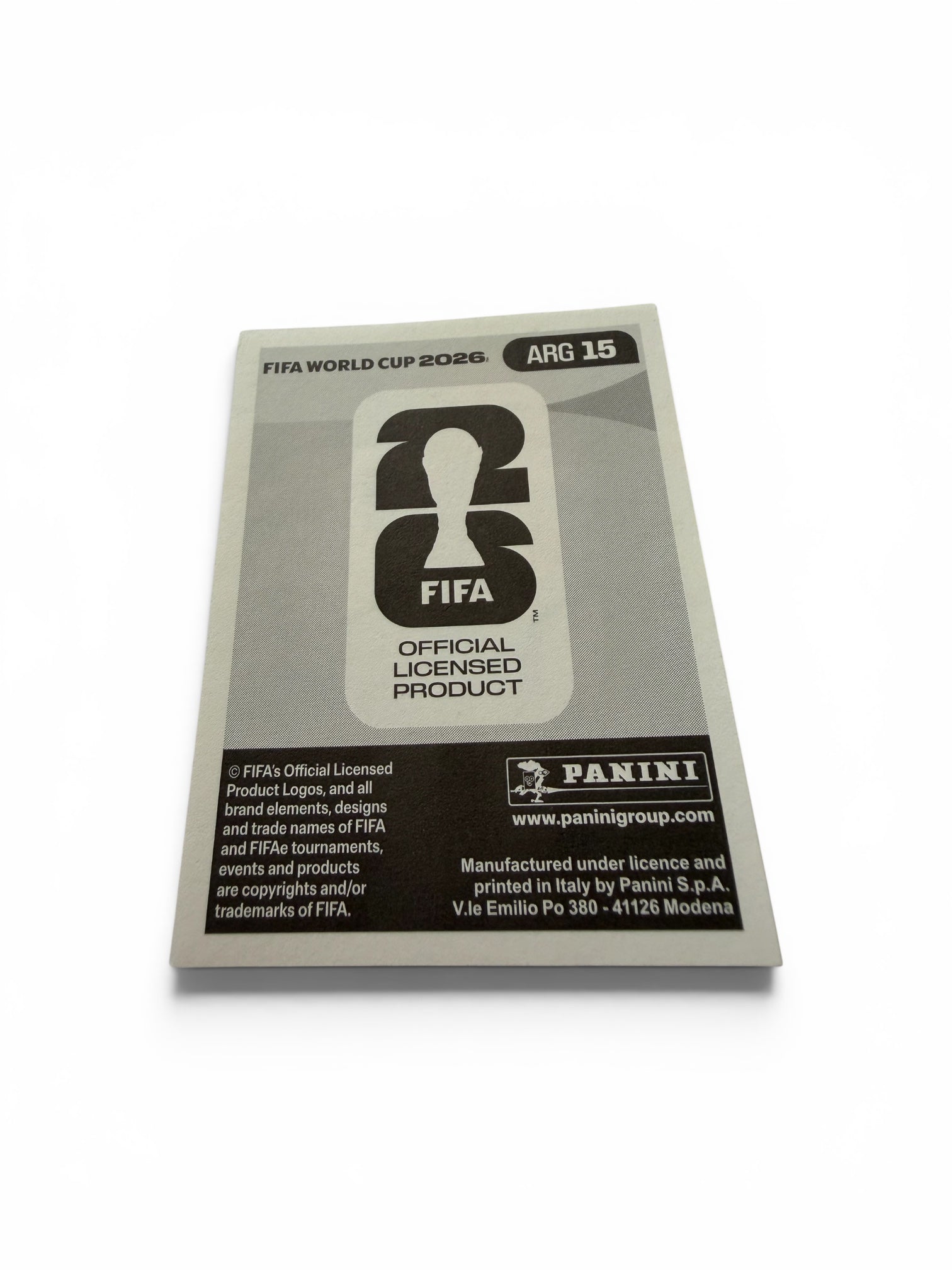 2026 Panini FIFA World Cup Franco Mastantuono ARG 15 Argentina Official Soccer Sticker