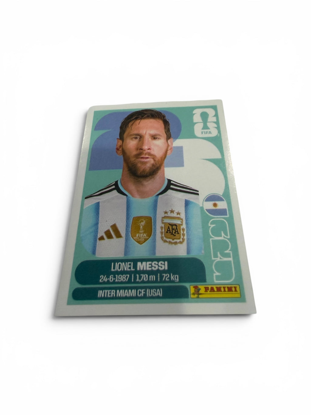 2026 Panini FIFA World Cup Lionel Messi ARG 17 Argentina Official Soccer Sticker