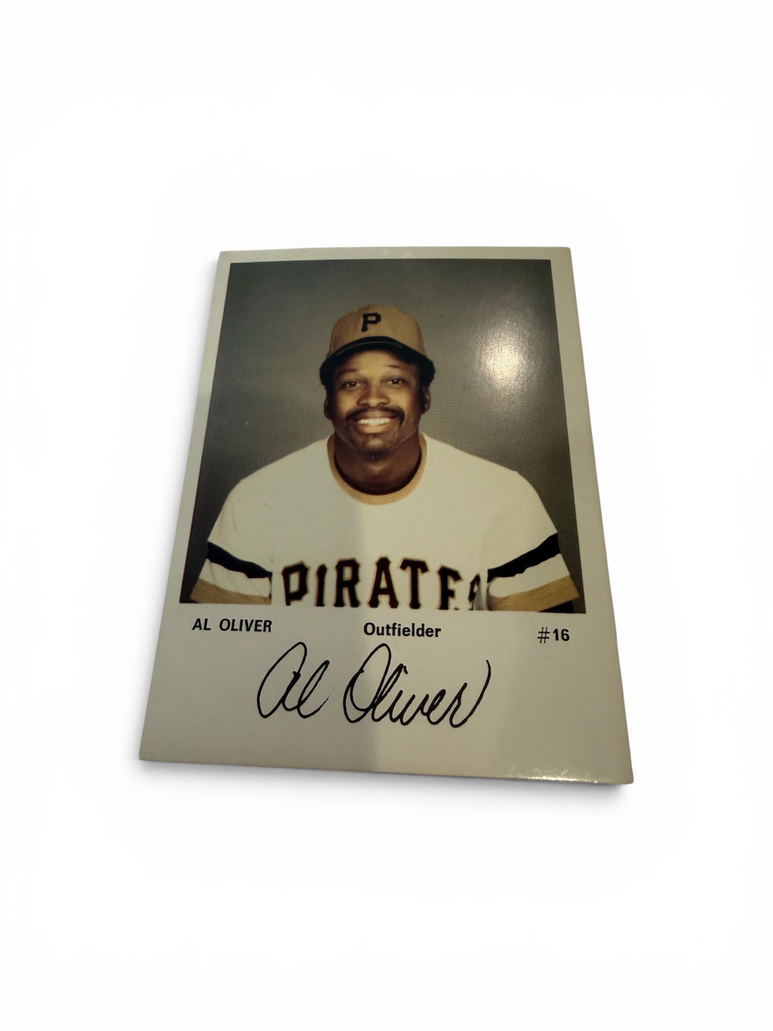 Vintage Al Oliver Pittsburgh Pirates Souvenir Photo Card #16 with Facsimile Signature
