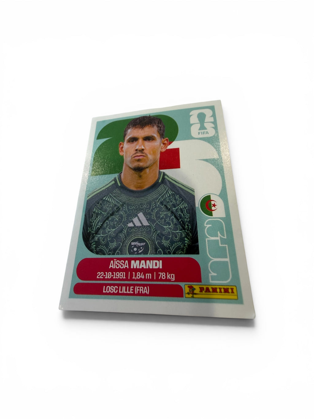 2026 Panini FIFA World Cup Aïssa Mandi ALG 7 Algeria Official Soccer Sticker