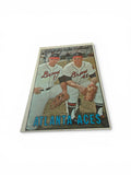 1967 Topps #396 Atlanta Aces Denis Menke Tony Cloninger Atlanta Braves Vintage Baseball Card