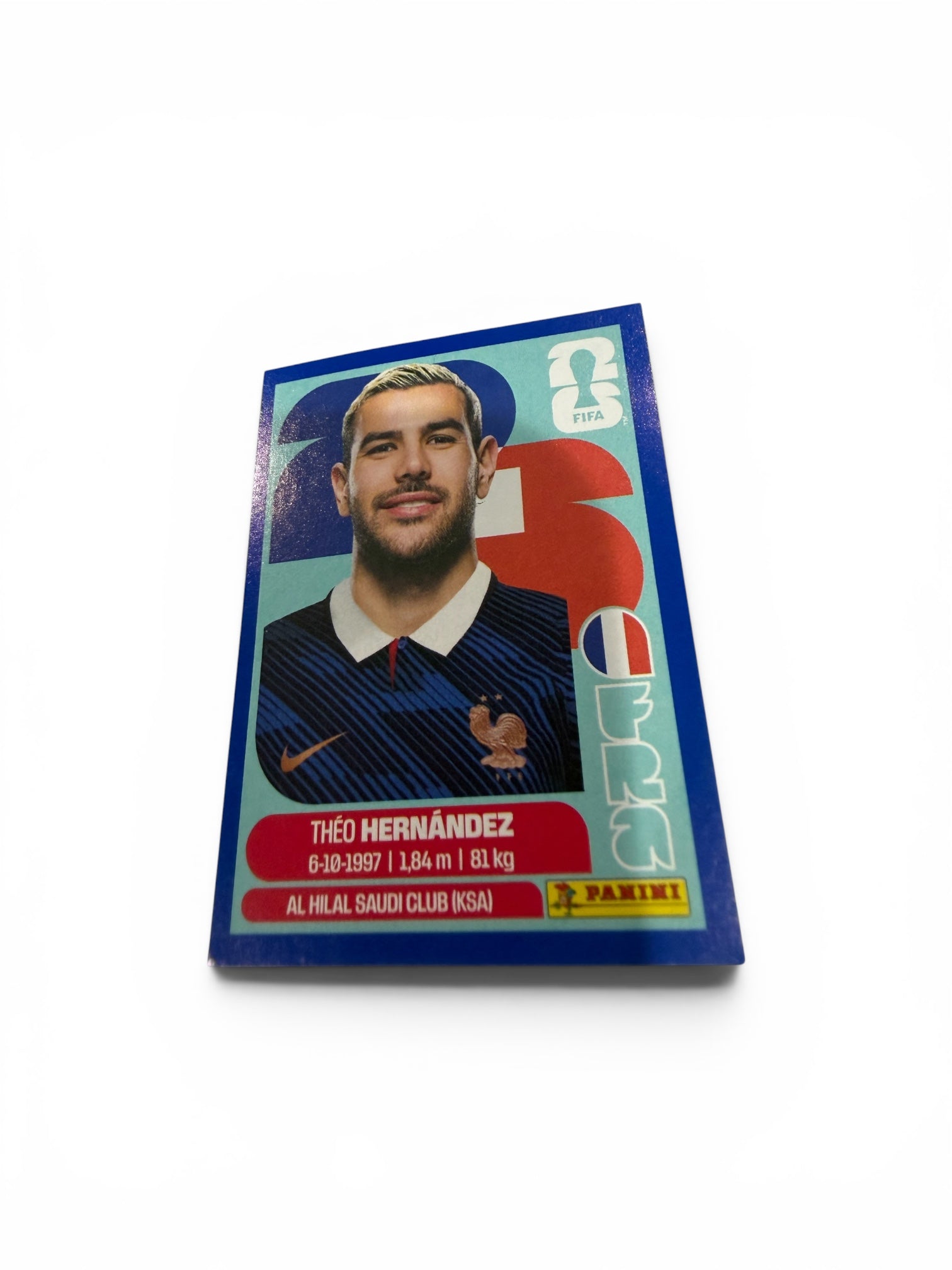 2026 Panini FIFA World Cup Théo Hernández Blue Parallel Sticker FRA3 France Al Hilal