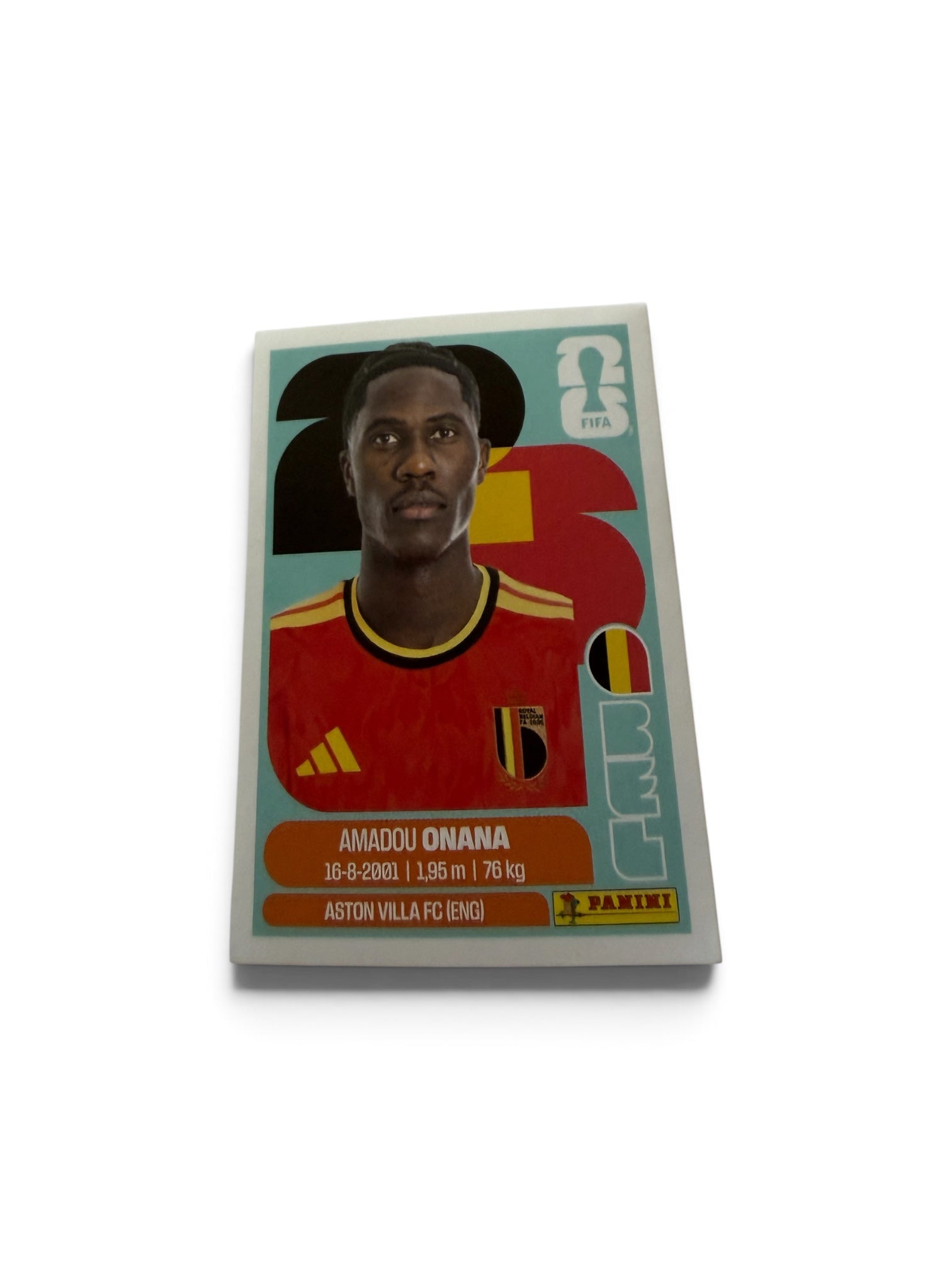 2026 Panini FIFA World Cup Amadou Onana #BEL10 Belgium Sticker | Aston Villa FC | Official FIFA Collectible