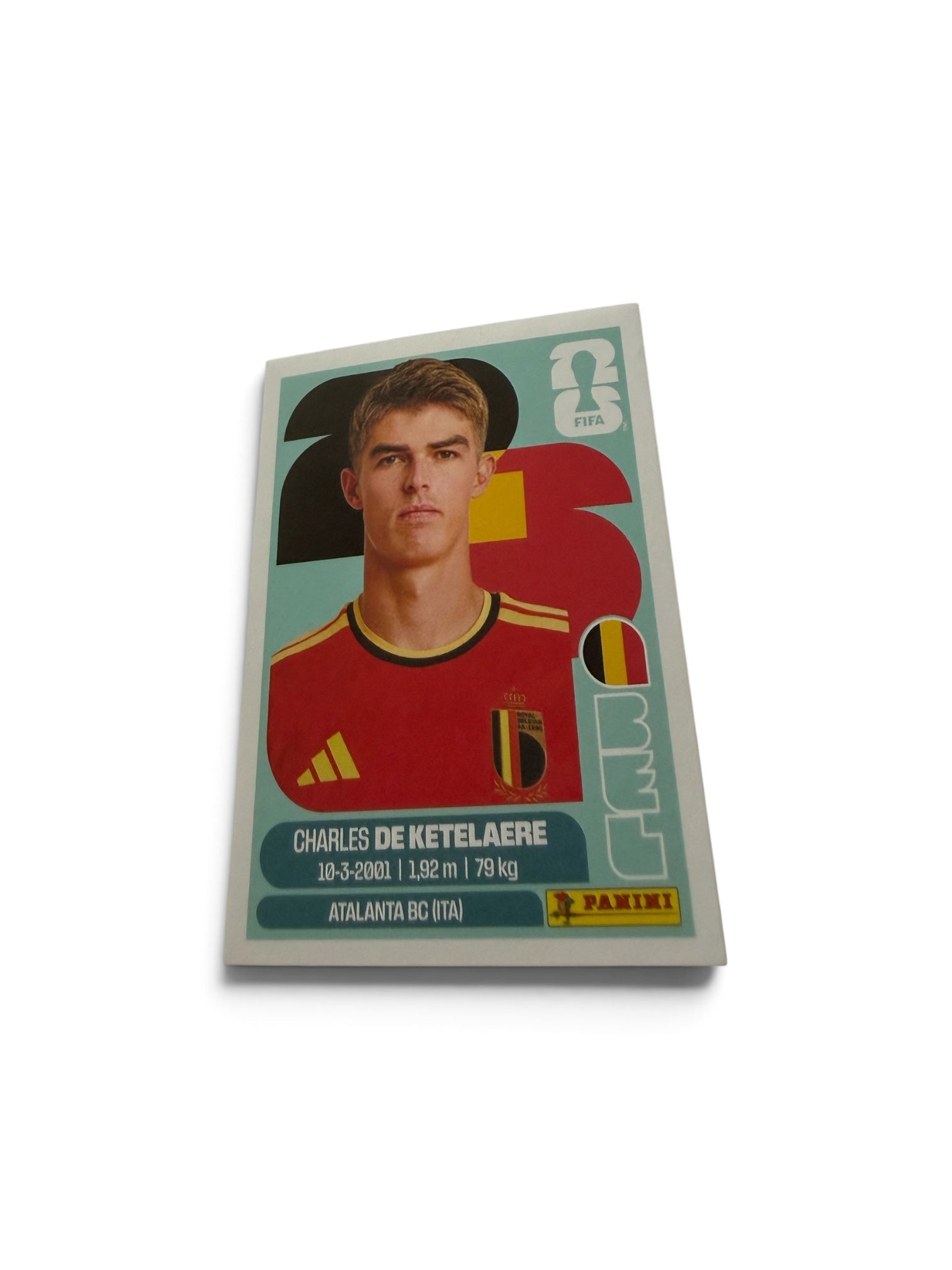 2026 Panini FIFA World Cup Charles De Ketelaere #BEL17 Belgium National Team Soccer Sticker | Official FIFA Licensed