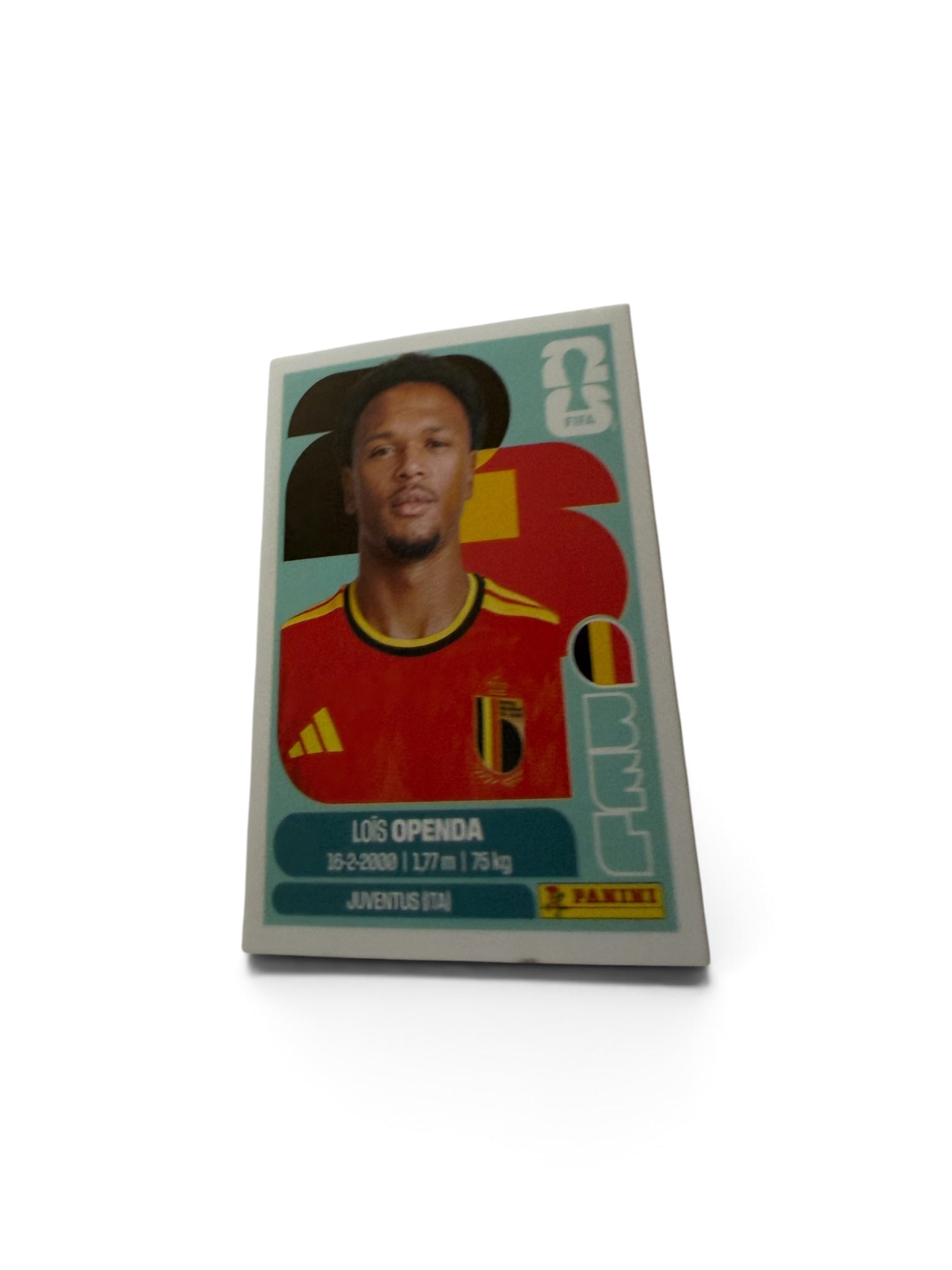 2026 Panini FIFA World Cup Loïs Openda #BEL19 Belgium National Team Soccer Sticker | Official FIFA Licensed