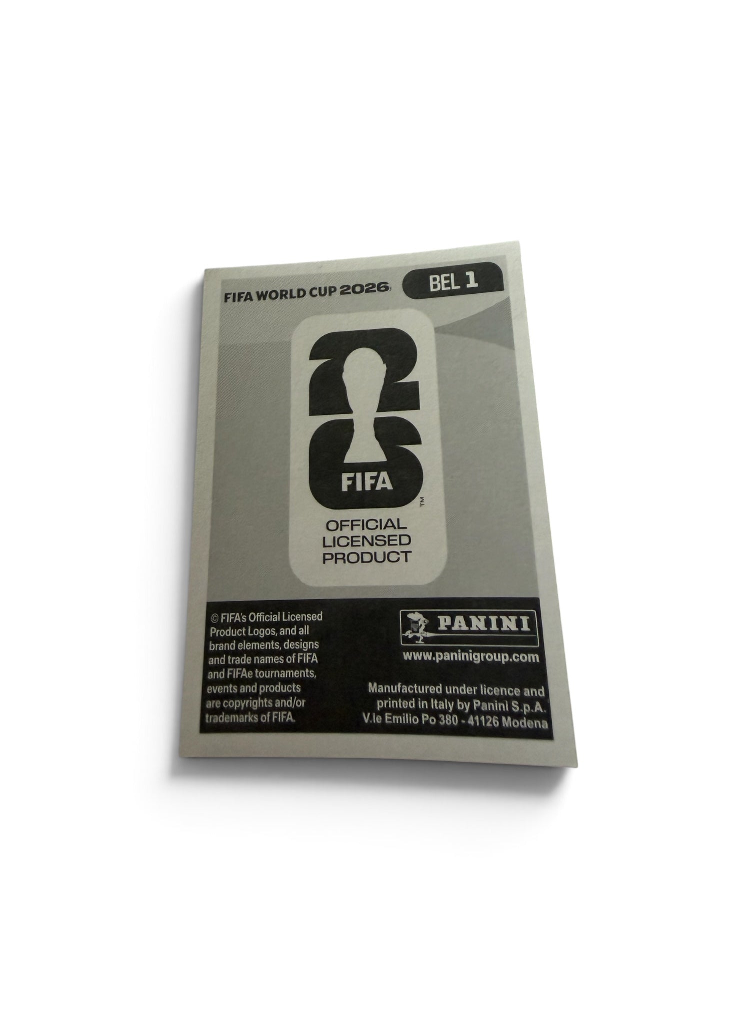 2026 Panini FIFA World Cup Belgium Team Logo #BEL1 Foil Sticker | White Border | Official FIFA Licensed