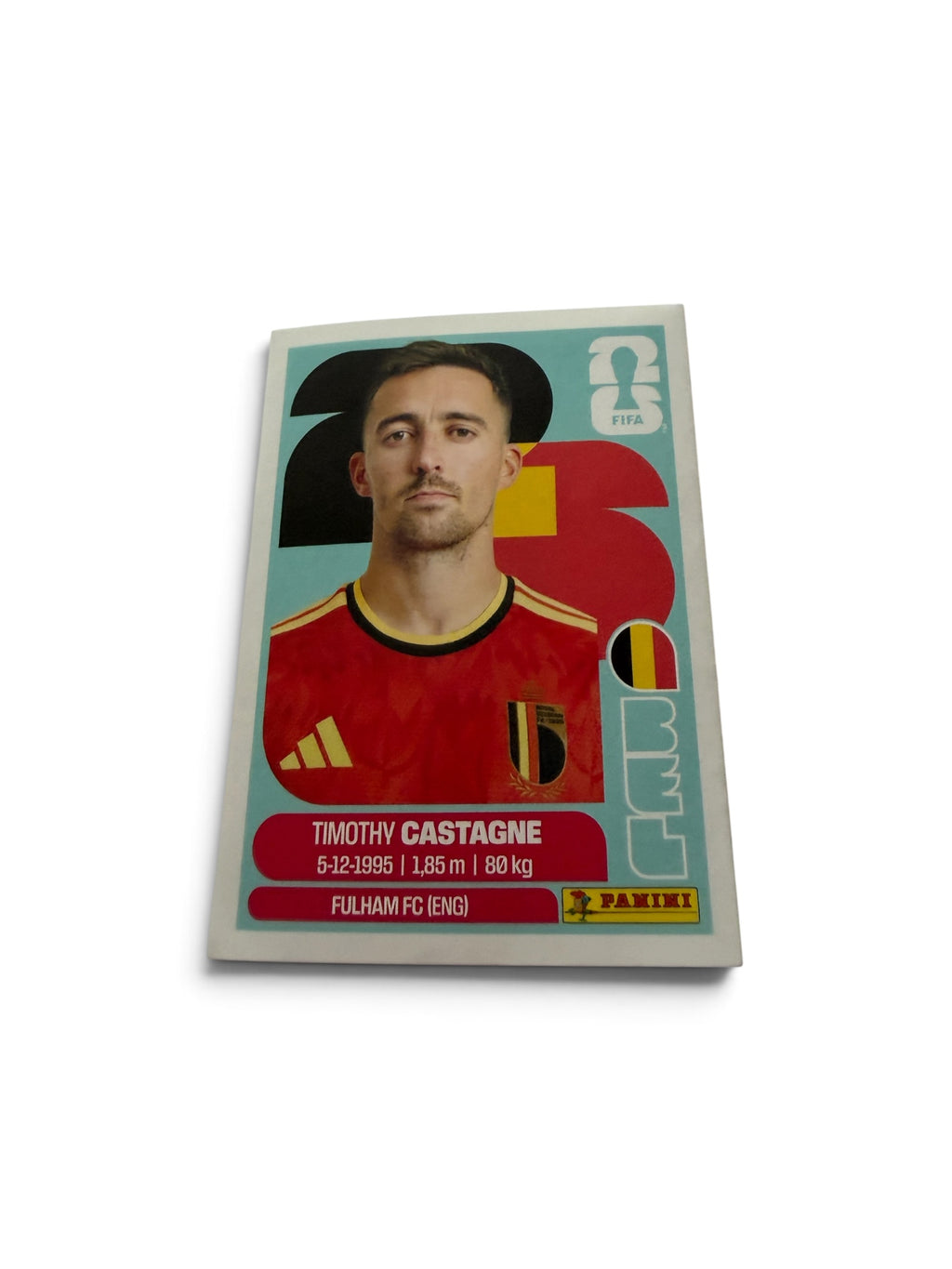 2026 Panini FIFA World Cup Timothy Castagne #BEL4 Belgium Official Sticker | White Border | Fulham FC