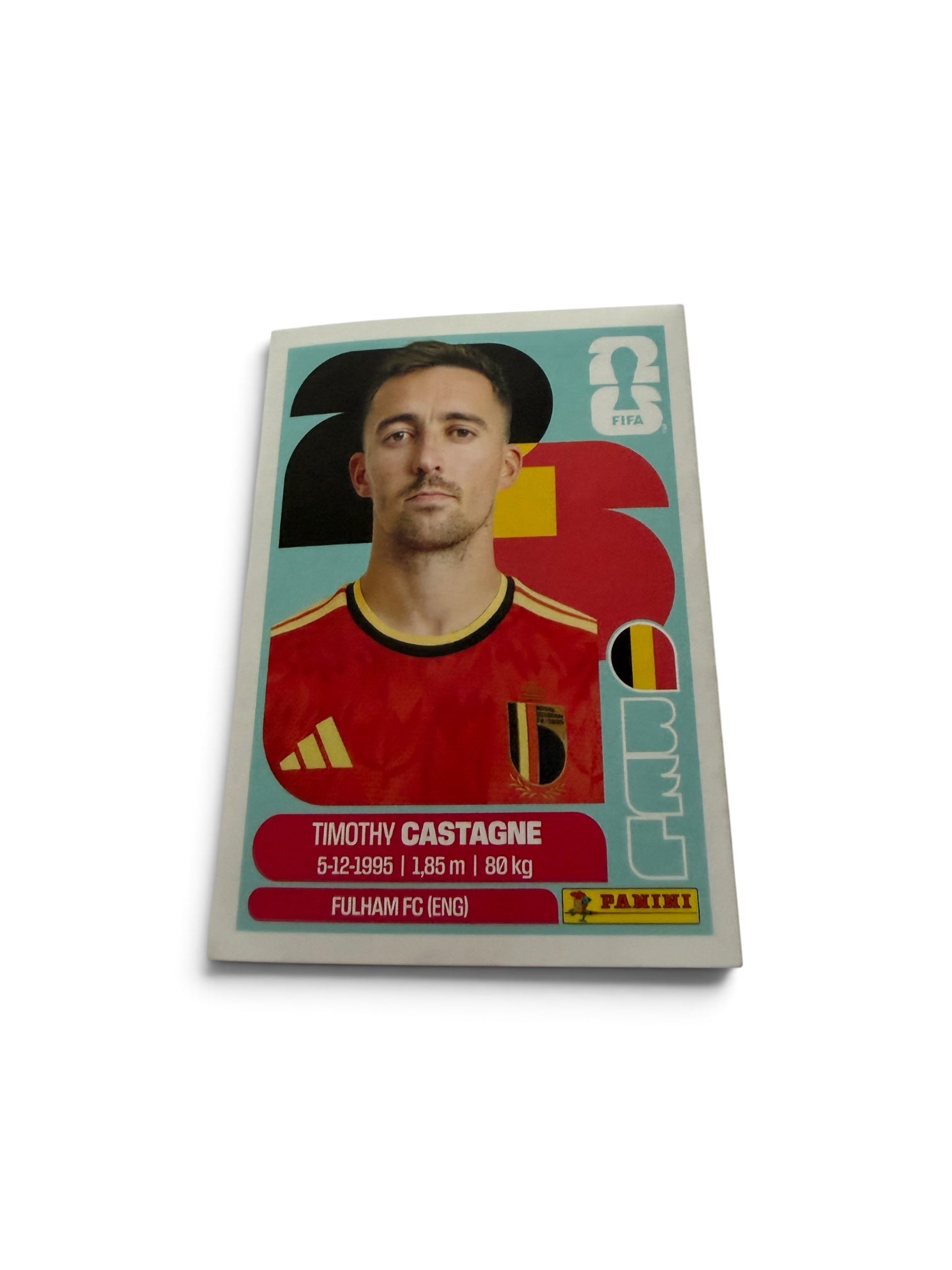 2026 Panini FIFA World Cup Timothy Castagne #BEL4 Belgium Official Sticker | White Border | Fulham FC
