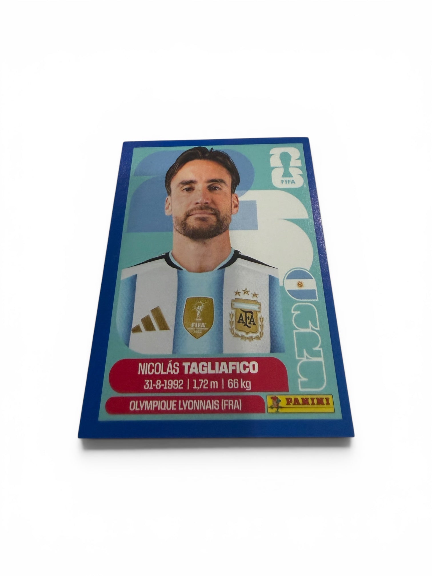 2026 Panini FIFA World Cup Blue Parallel Nicolás Tagliafico ARG 6 Argentina Official Soccer Sticker