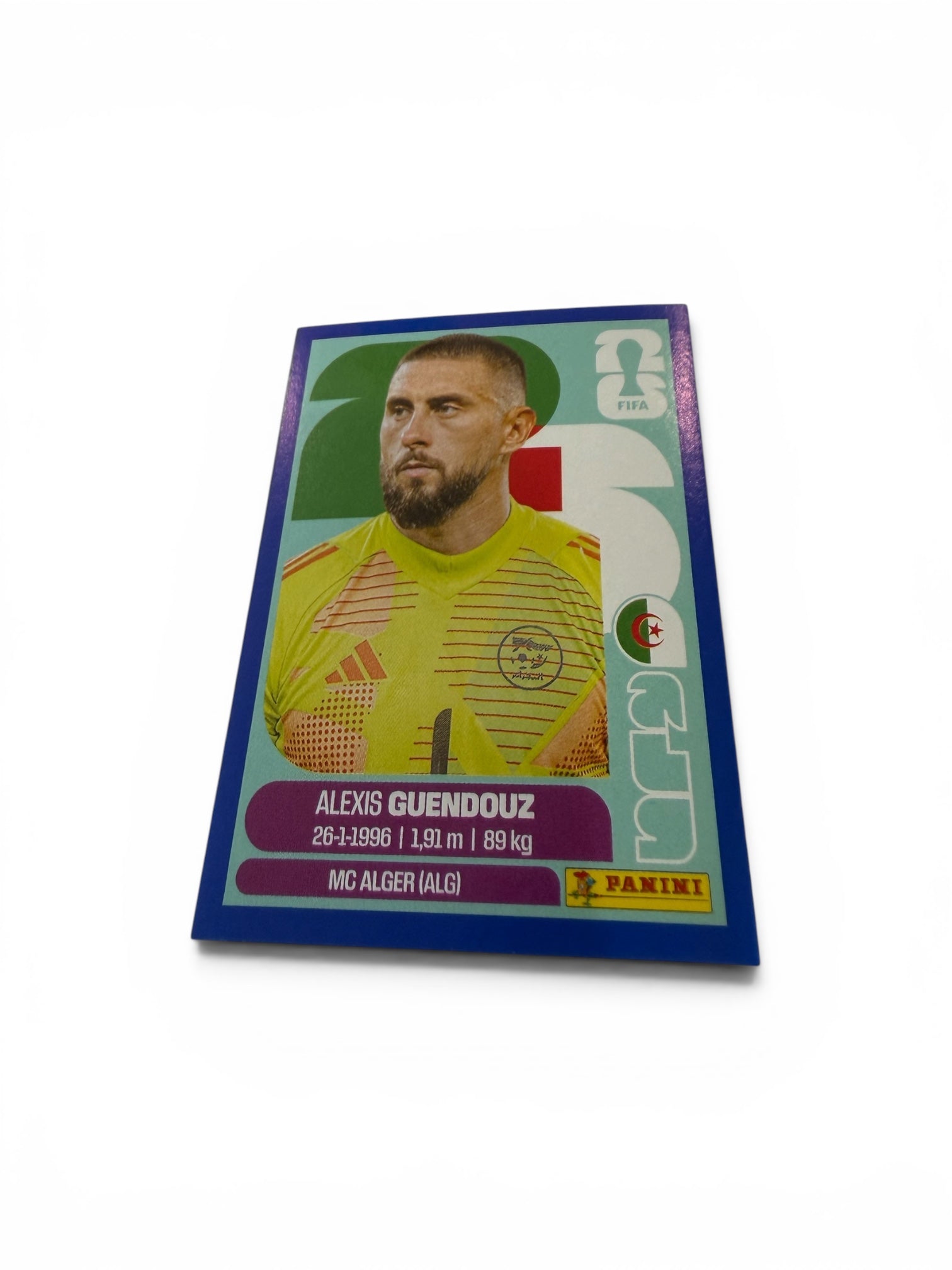 2026 Panini FIFA World Cup Alexis Guendouz ALG 2 Blue Parallel Algeria Sticker