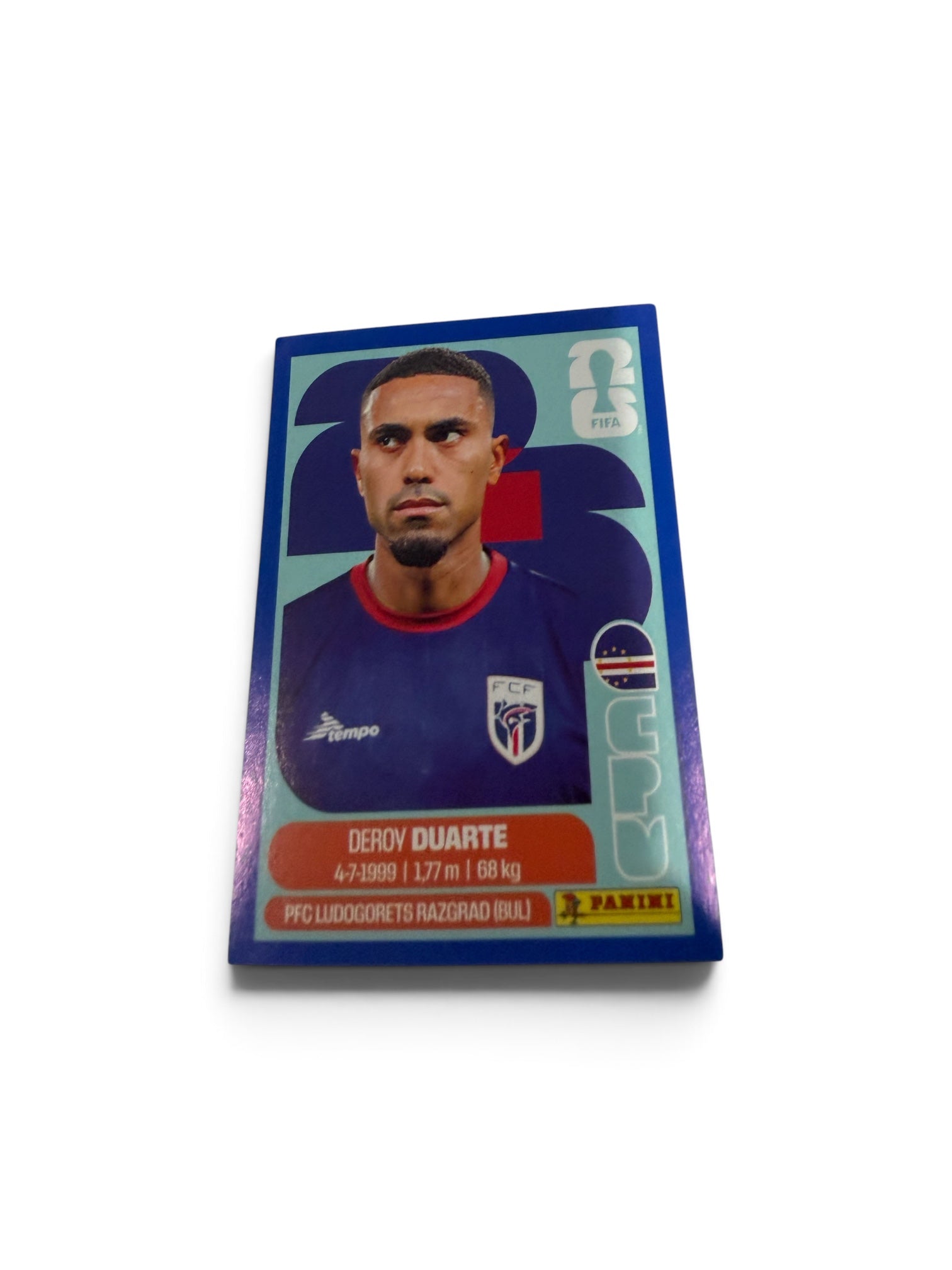 2026 Panini FIFA World Cup Deroy Duarte Blue Border Parallel CPV14 Cape Verde Sticker Official