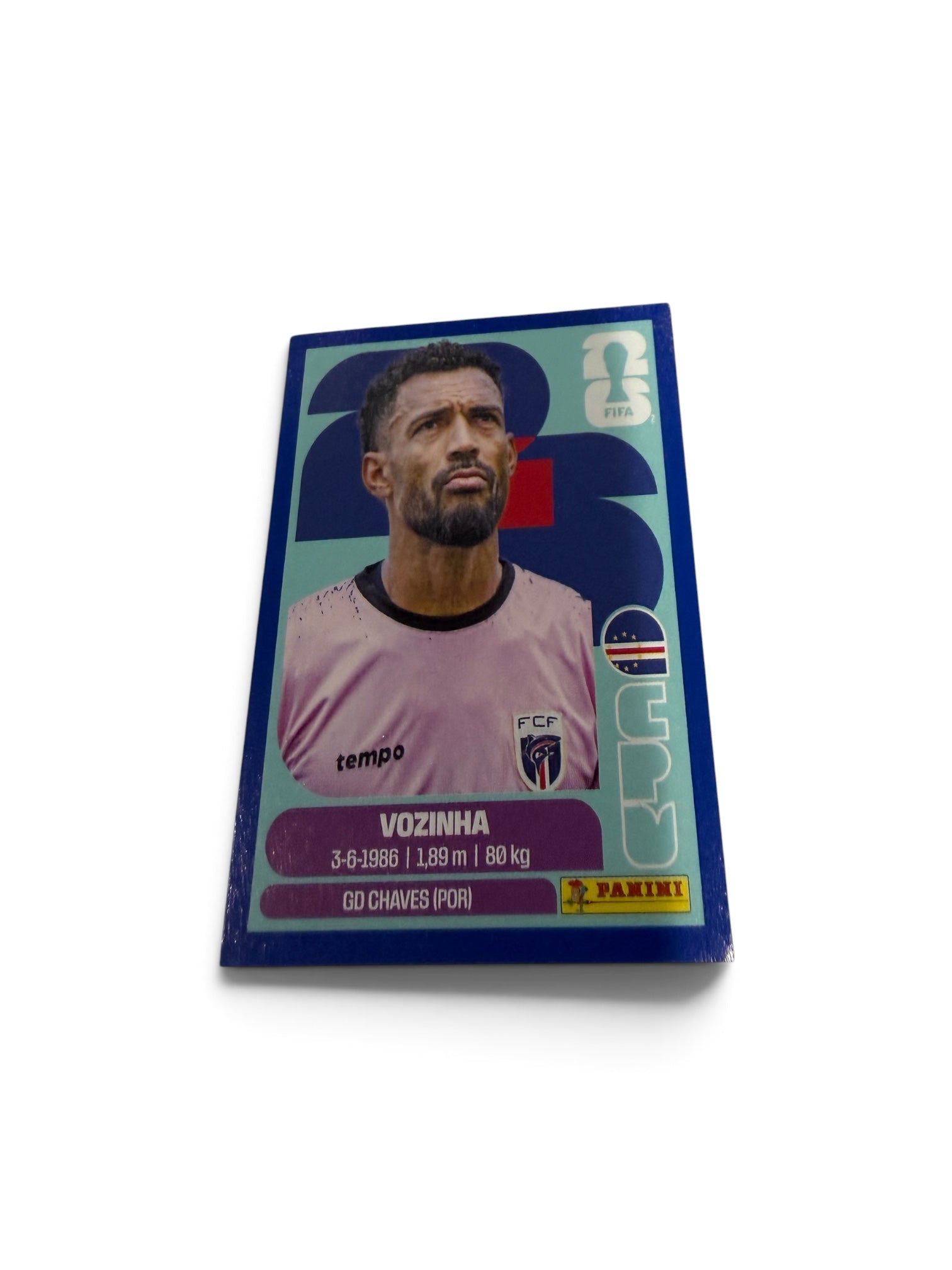 2026 Panini FIFA World Cup Vozinha Blue Border Parallel CPV2 Cape Verde Official Sticker