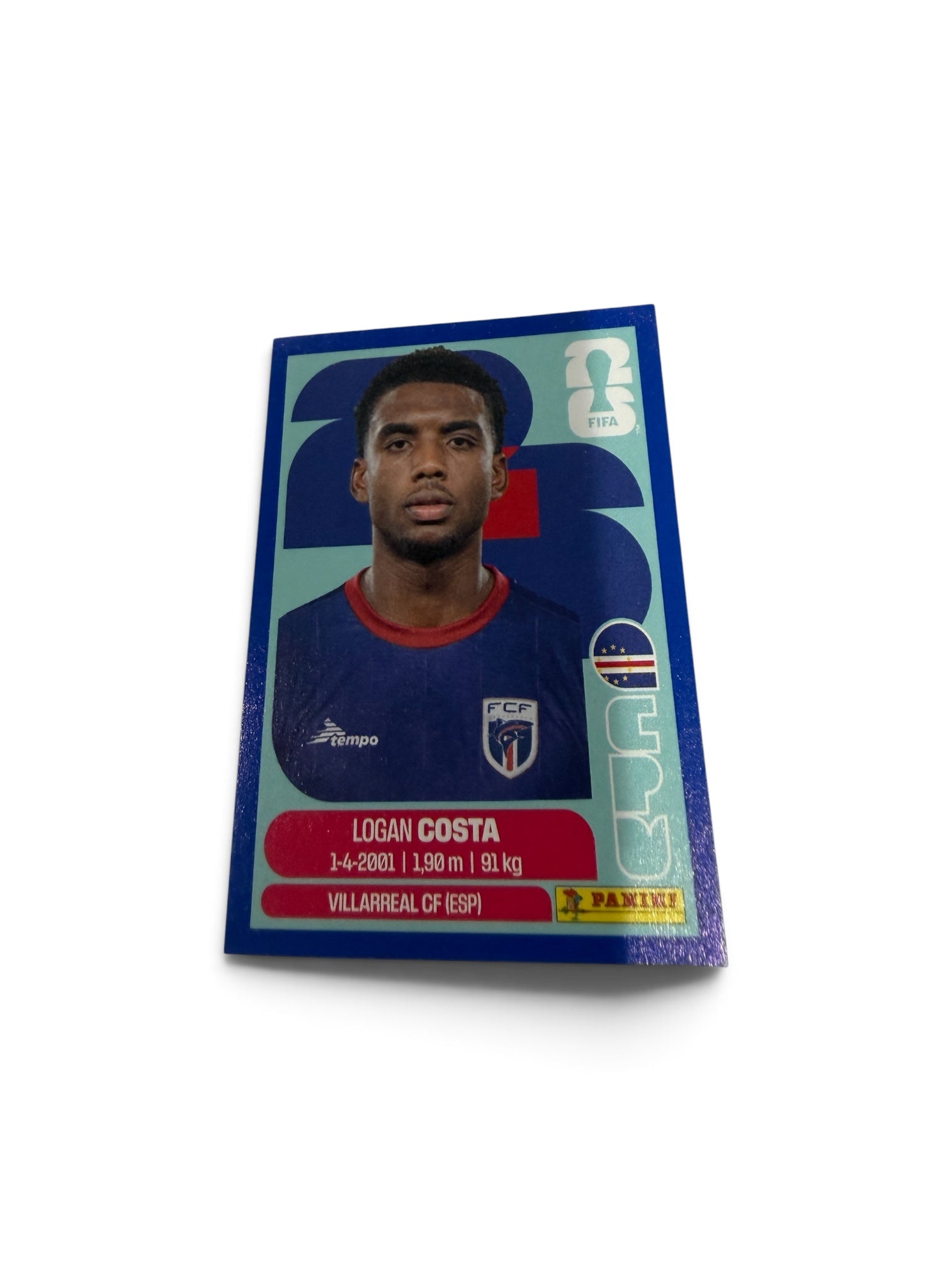2026 Panini FIFA World Cup Logan Costa Blue Border Parallel CPV3 Cape Verde Official Sticker