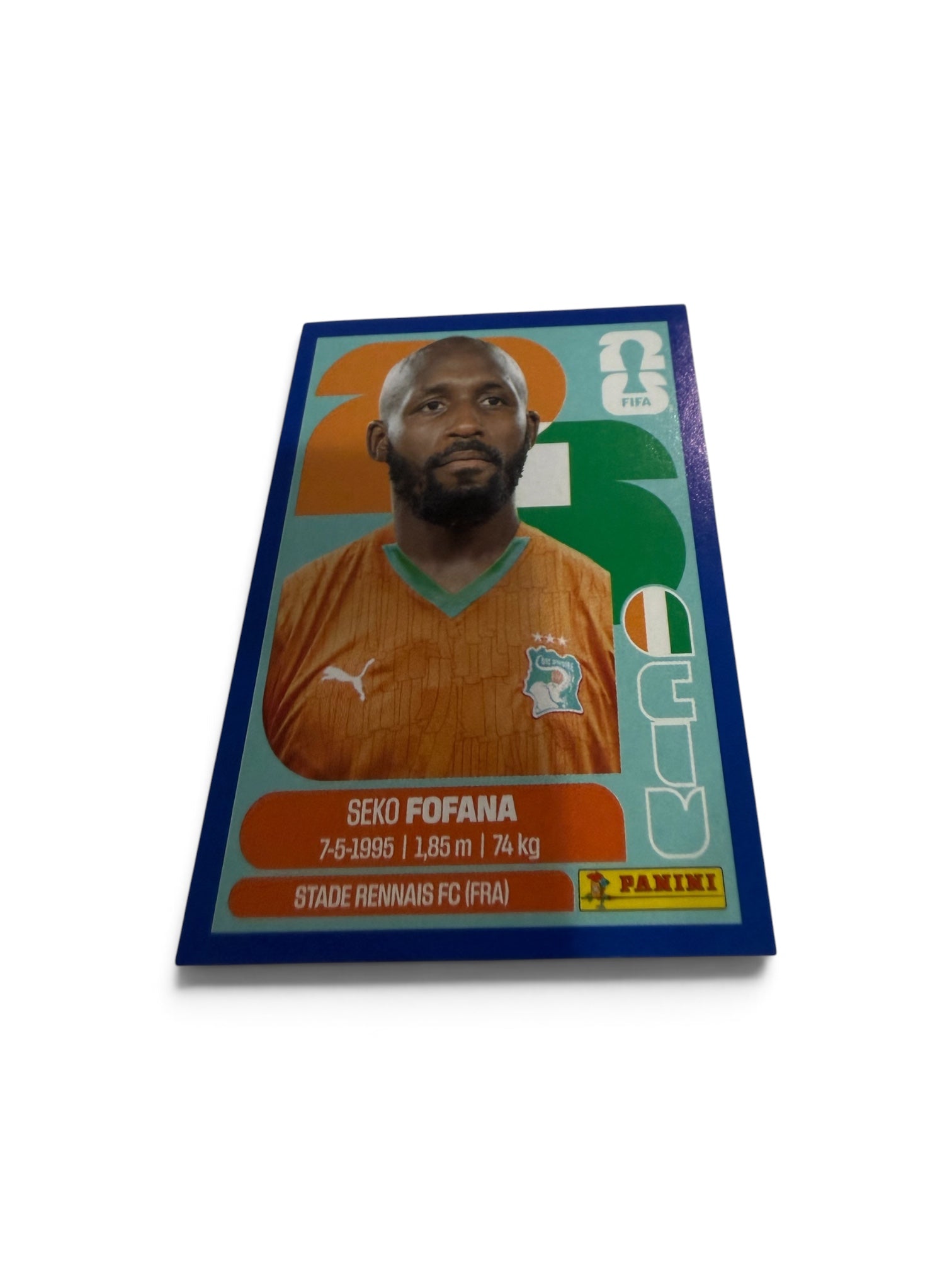 2026 Panini FIFA World Cup Seko Fofana Blue Border Parallel Sticker