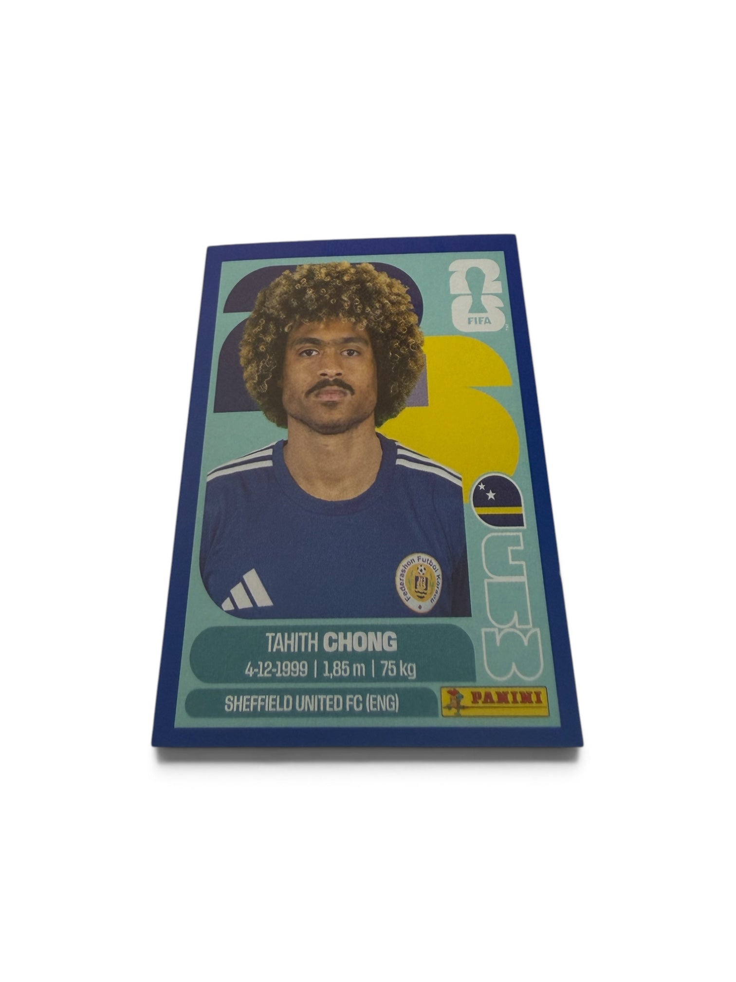 Panini FIFA World Cup 2026 Tahith Chong Curaçao CUW 14 Blue Border Parallel Sticker