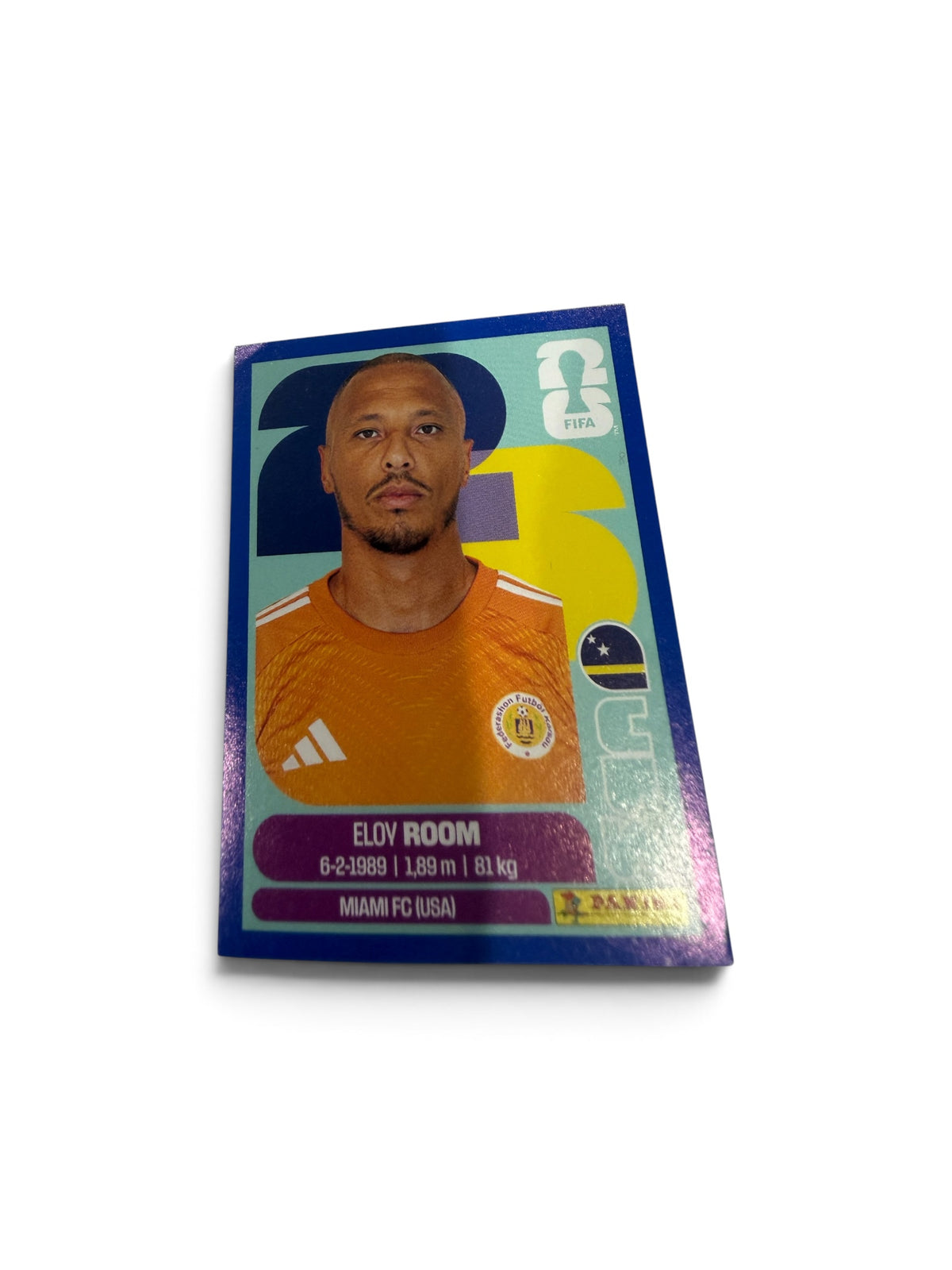 Panini FIFA World Cup 2026 Eloy Room Curaçao CUW 2 Blue Border Soccer Sticker