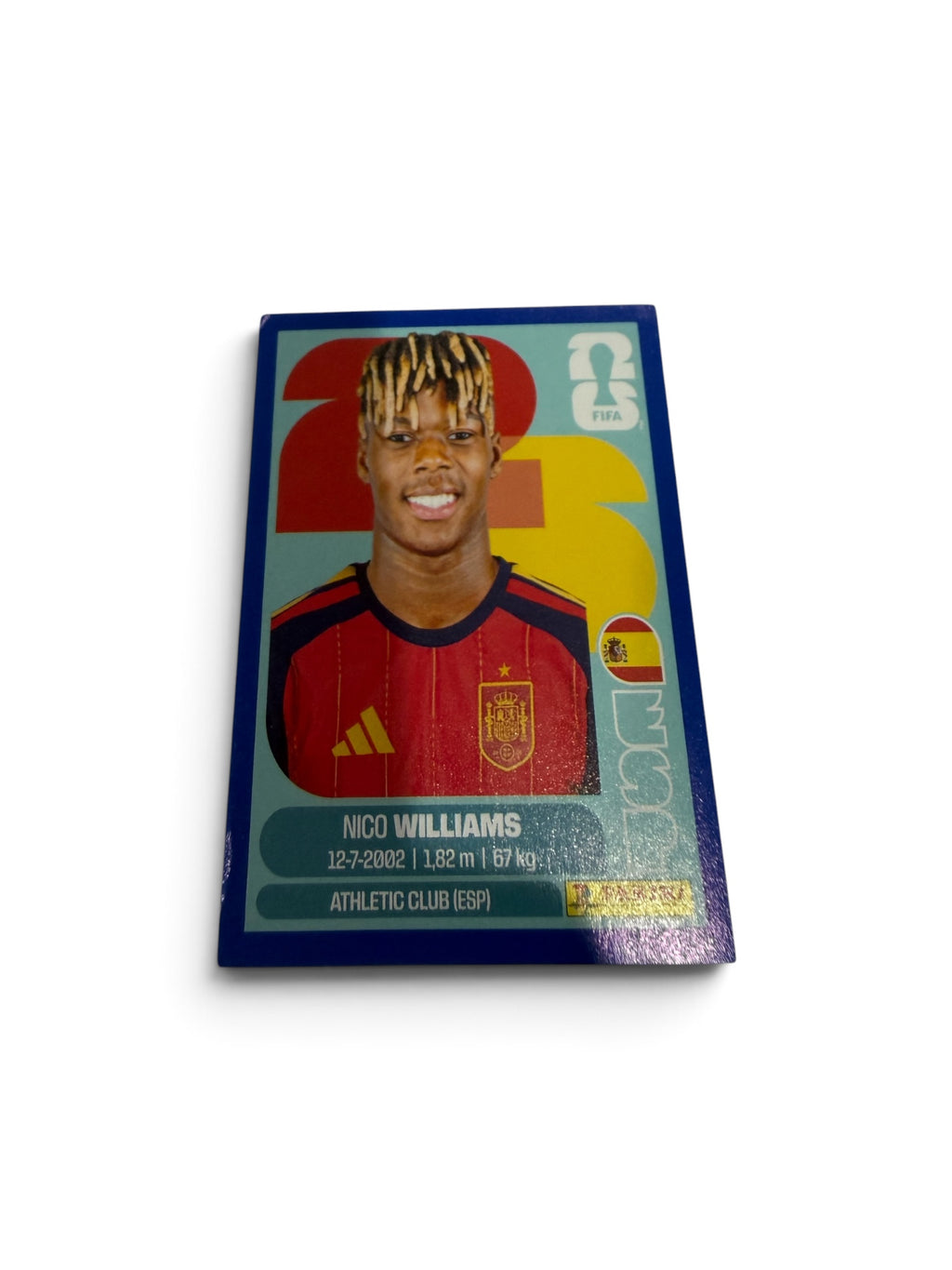 Nico Williams Blue Border Parallel ESP17 | Spain National Team | Panini FIFA World Cup 2026 Official Sticker