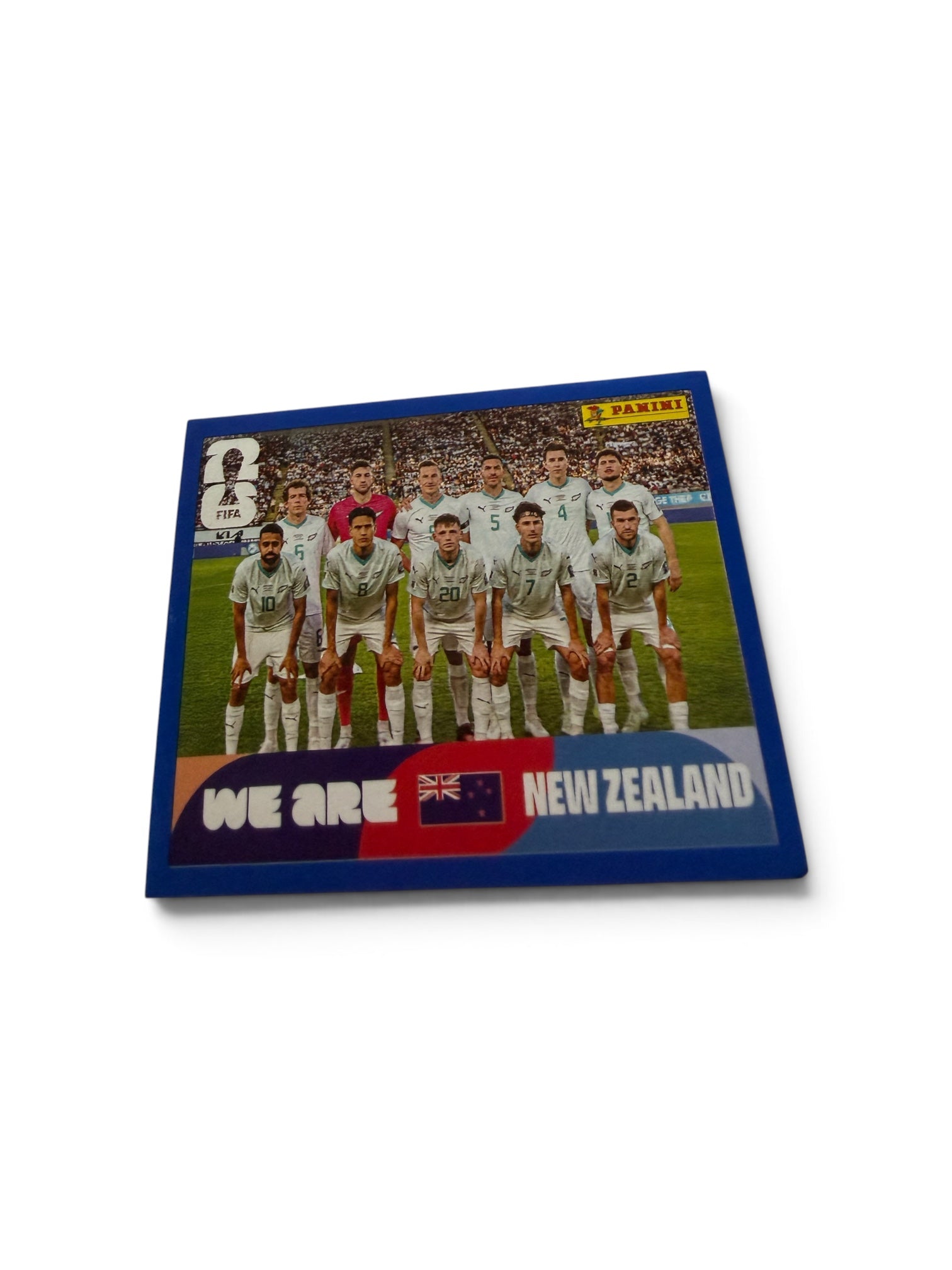 New Zealand National Team Photo NZL13 Blue Border Parallel | Panini FIFA World Cup 2026 Official Sticker | We Are New Zealand