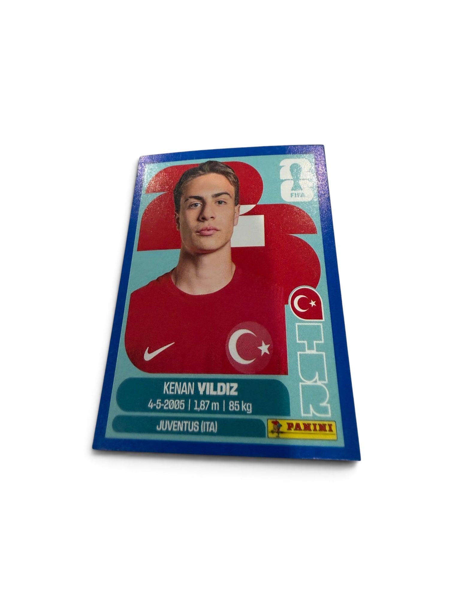 2026 Panini FIFA World Cup Kenan Yıldız Turkey TUR 20 Blue Parallel Sticker