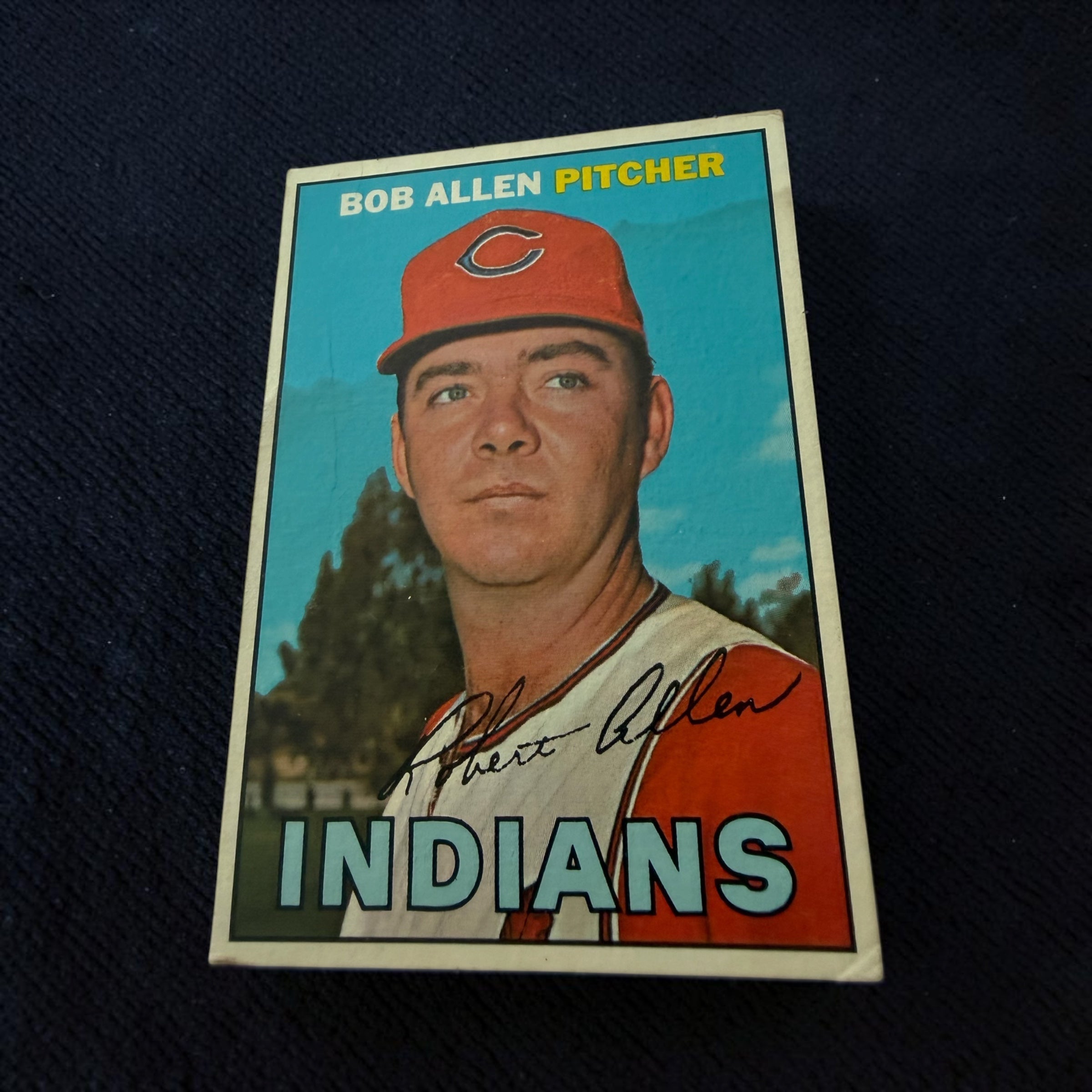 1967 Topps #24 Bob Allen Cleveland Indians Vintage Baseball Card MLB Pitcher