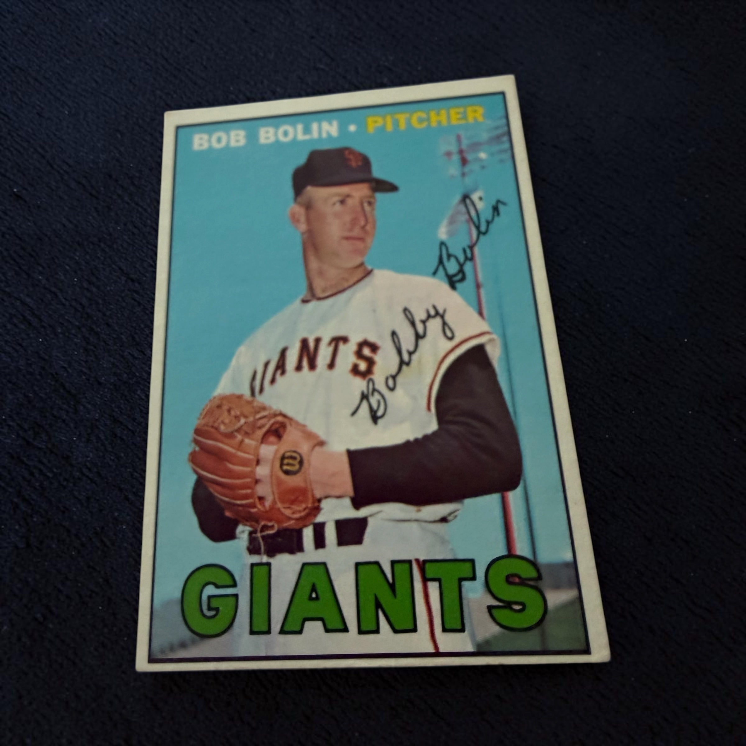 1967 Topps #252 Bob Bolin San Francisco Giants Vintage Baseball Card Pitcher MLB