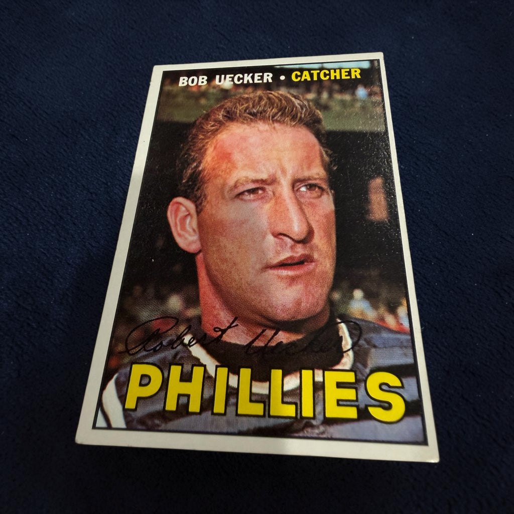 1967 Topps #326 Bob Uecker Philadelphia Phillies Vintage Baseball Card Catcher MLB