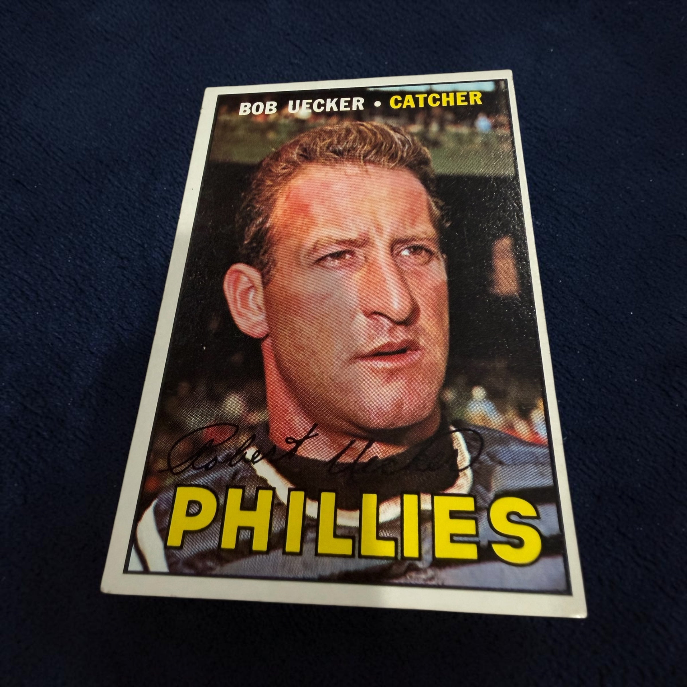 1967 Topps #326 Bob Uecker Philadelphia Phillies Vintage Baseball Card Catcher MLB