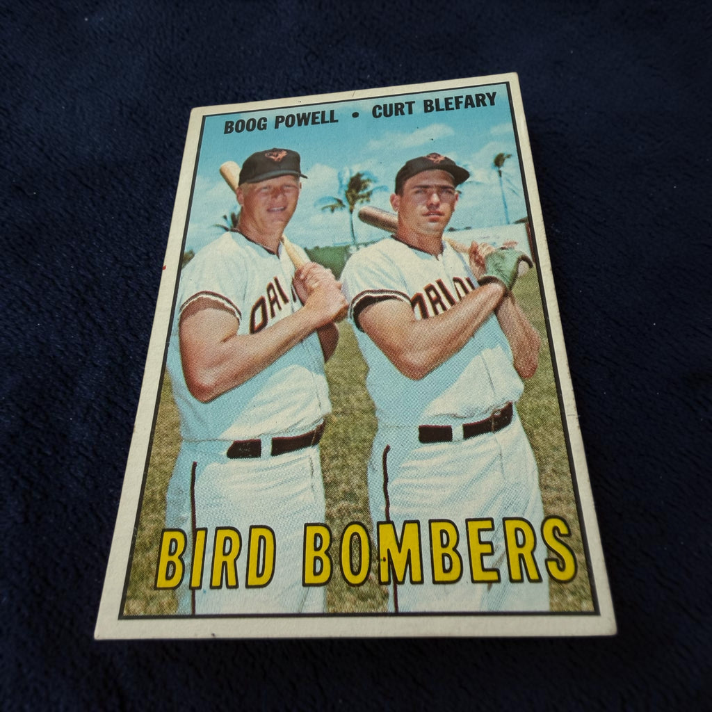1967 Topps #521 Bird Bombers Boog Powell Curt Blefary Baltimore Orioles Vintage Baseball Card