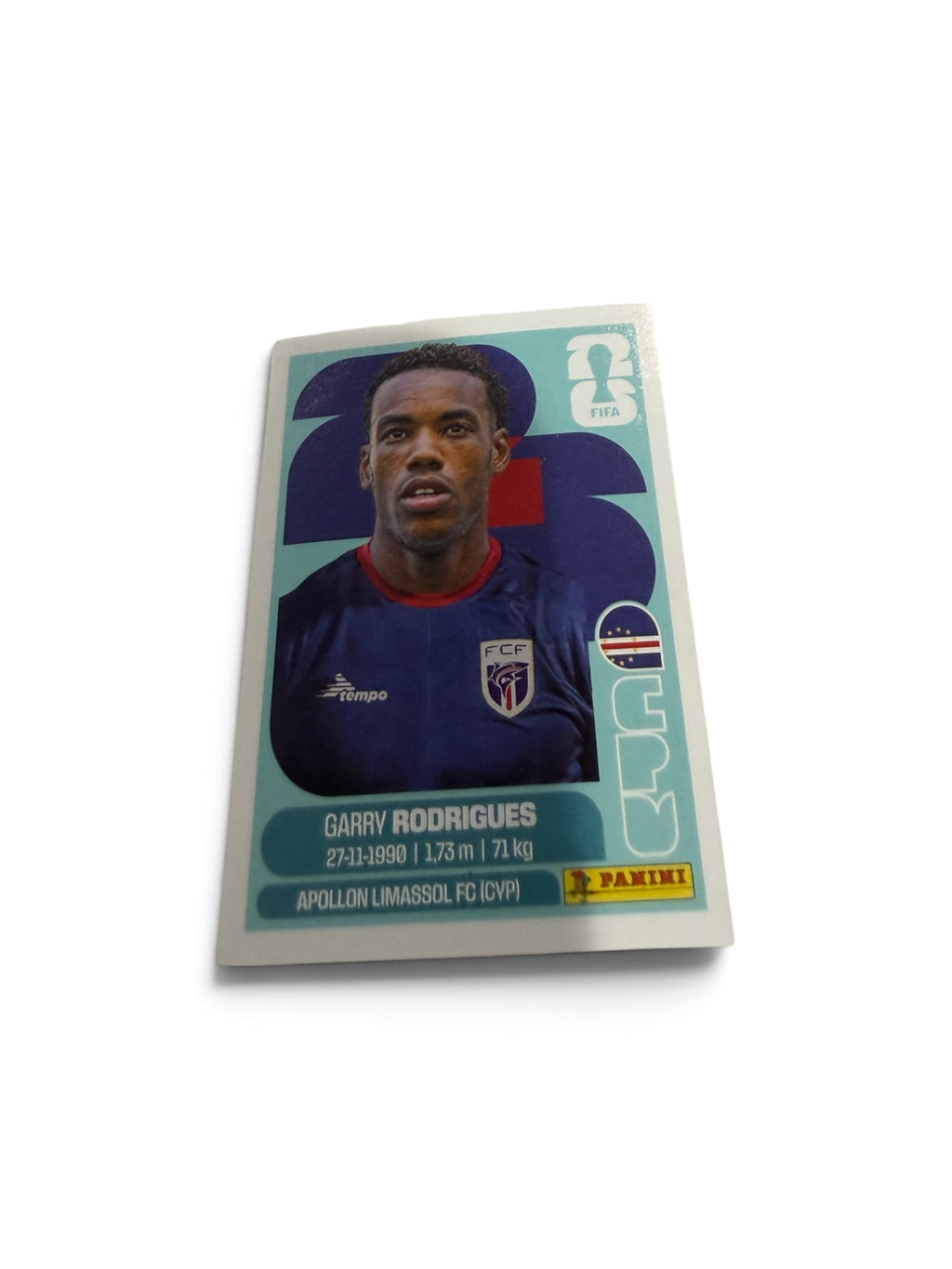 2026 Panini FIFA World Cup Garry Rodrigues CPV15 Cape Verde Sticker Apollon Limassol Official