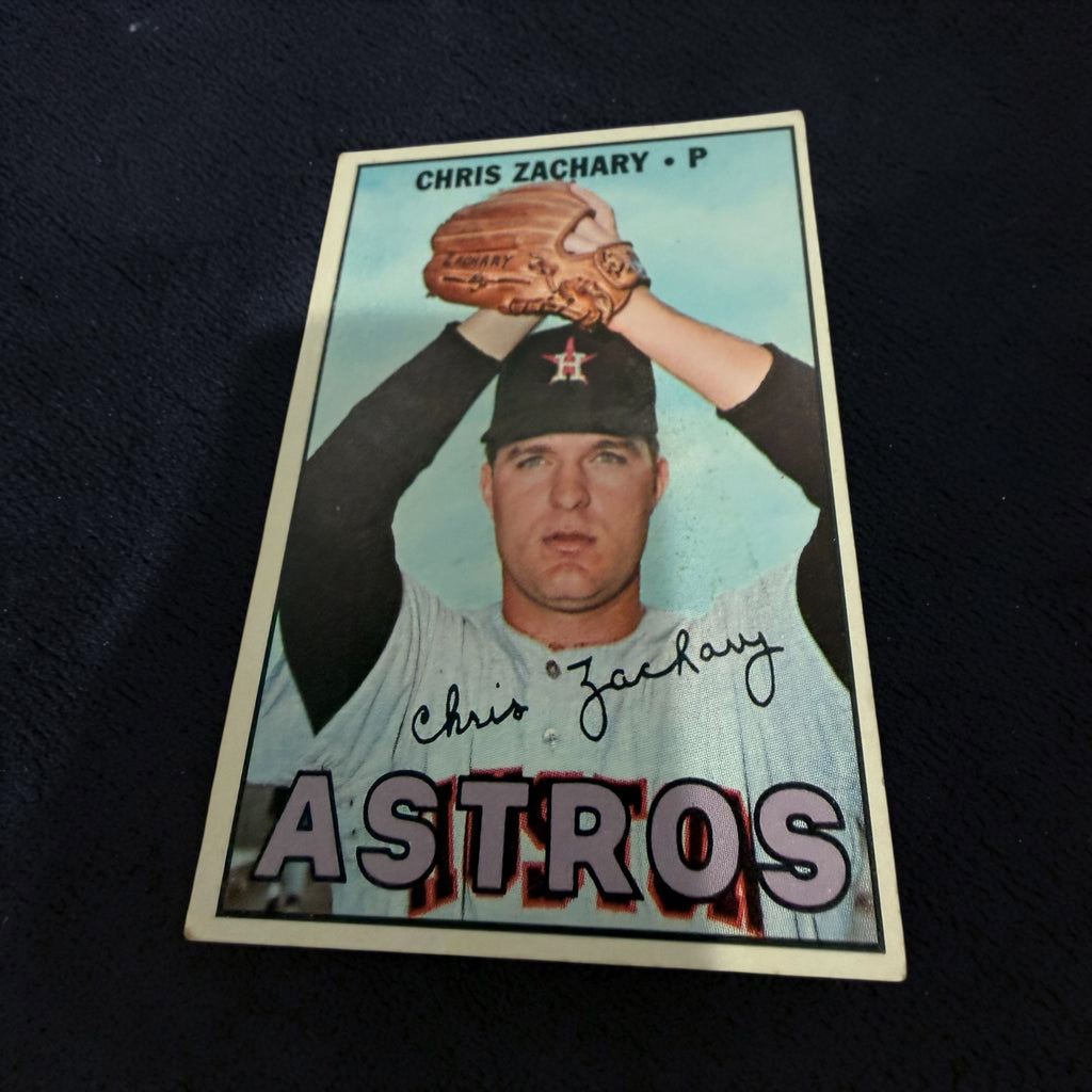 1967 Topps #212 Chris Zachary Houston Astros Vintage Baseball Card MLB Pitcher