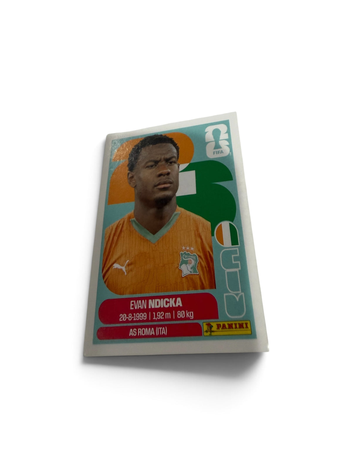 Panini FIFA World Cup 2026 Evan Ndicka Sticker – Ivory Coast CIV 6 | White Border | Official FIFA Sticker