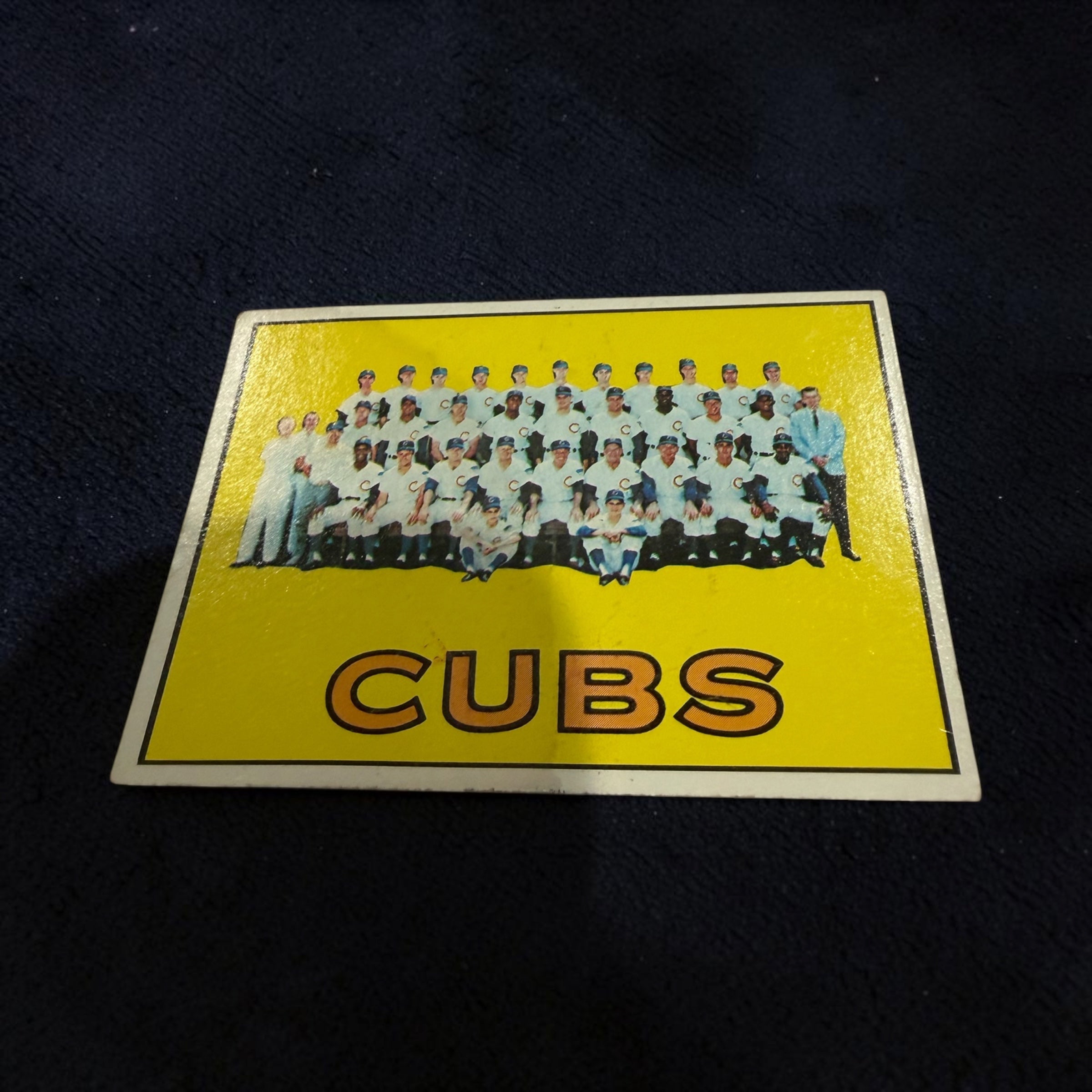 1967 Topps #354 Chicago Cubs Team Card Vintage Baseball Card Ron Santo Fergie Jenkins