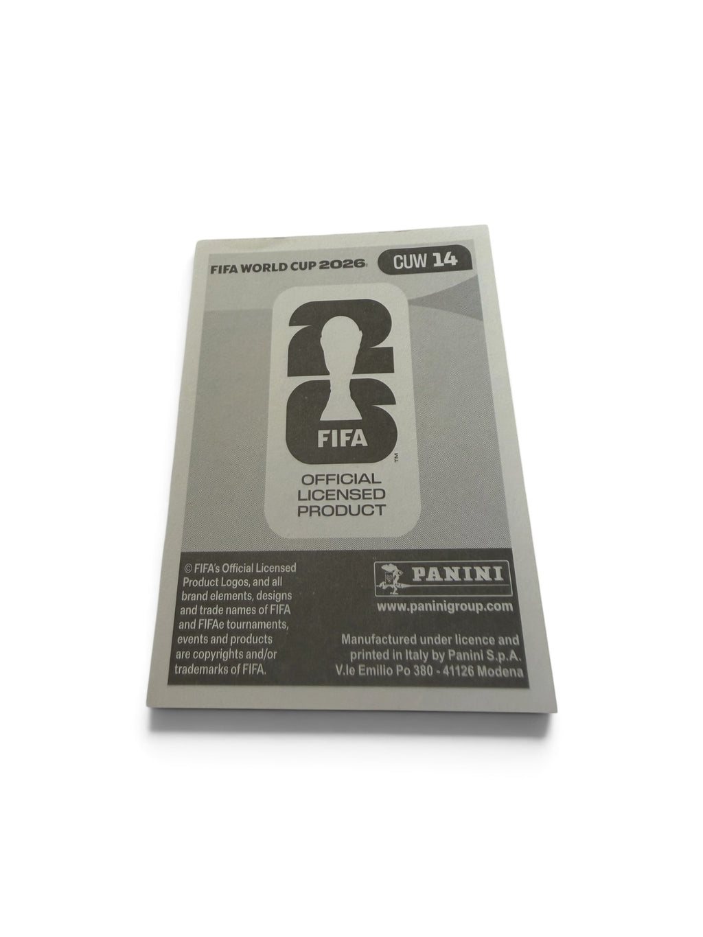Panini FIFA World Cup 2026 Tahith Chong Curaçao CUW 14 Soccer Sticker