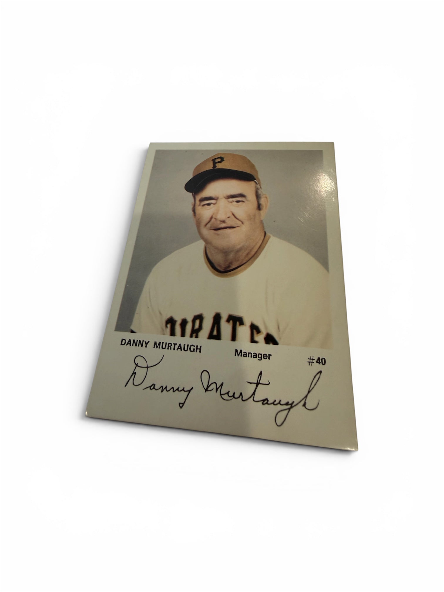 Vintage Danny Murtaugh Pittsburgh Pirates Manager Souvenir Photo Card #40 with Facsimile Signature