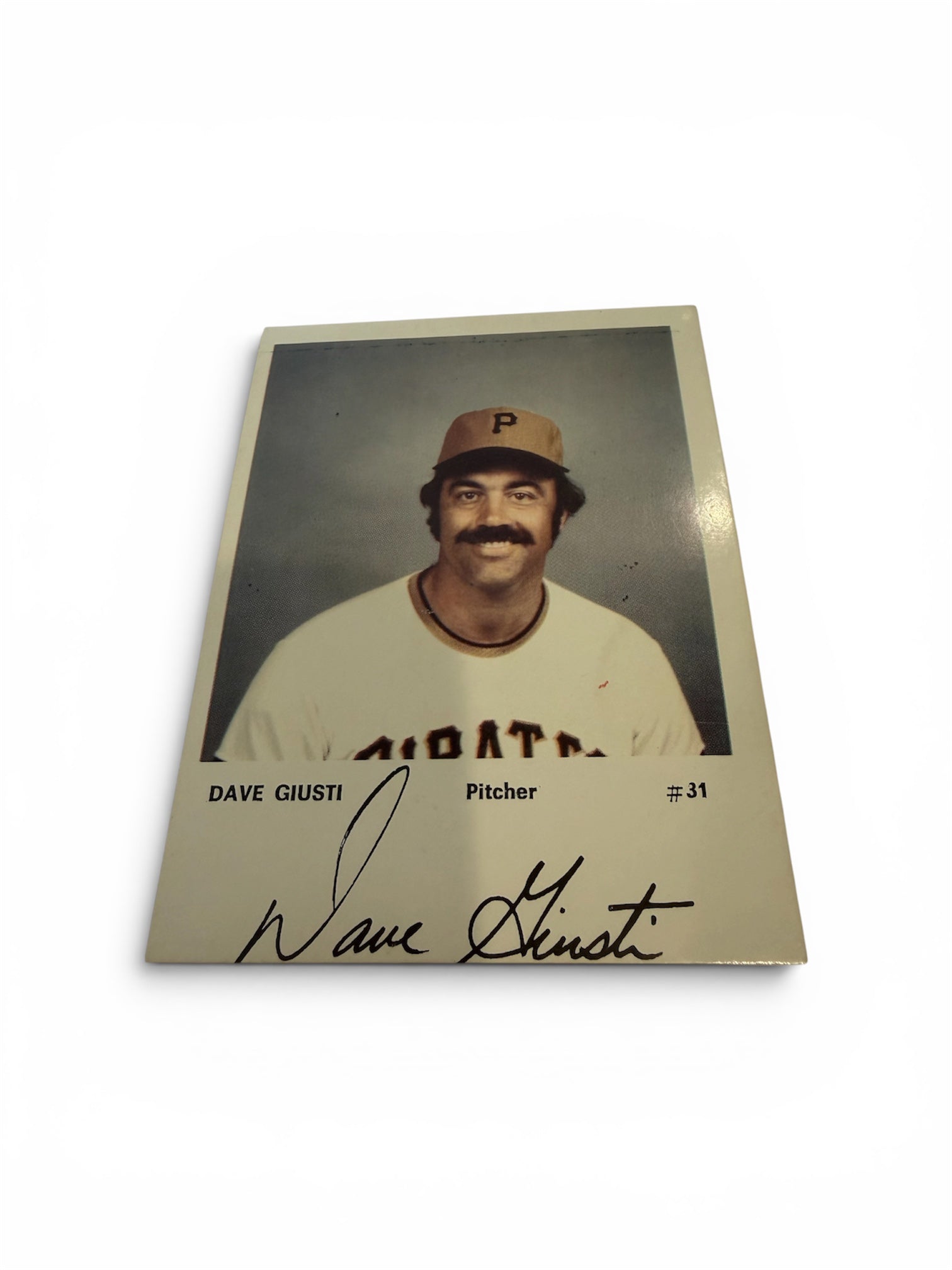Vintage Dave Giusti Pittsburgh Pirates Souvenir Photo Card #31 with Facsimile Signature