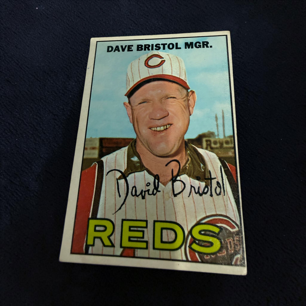 1967 Topps #21 Dave Bristol Cincinnati Reds Manager Vintage Baseball Card