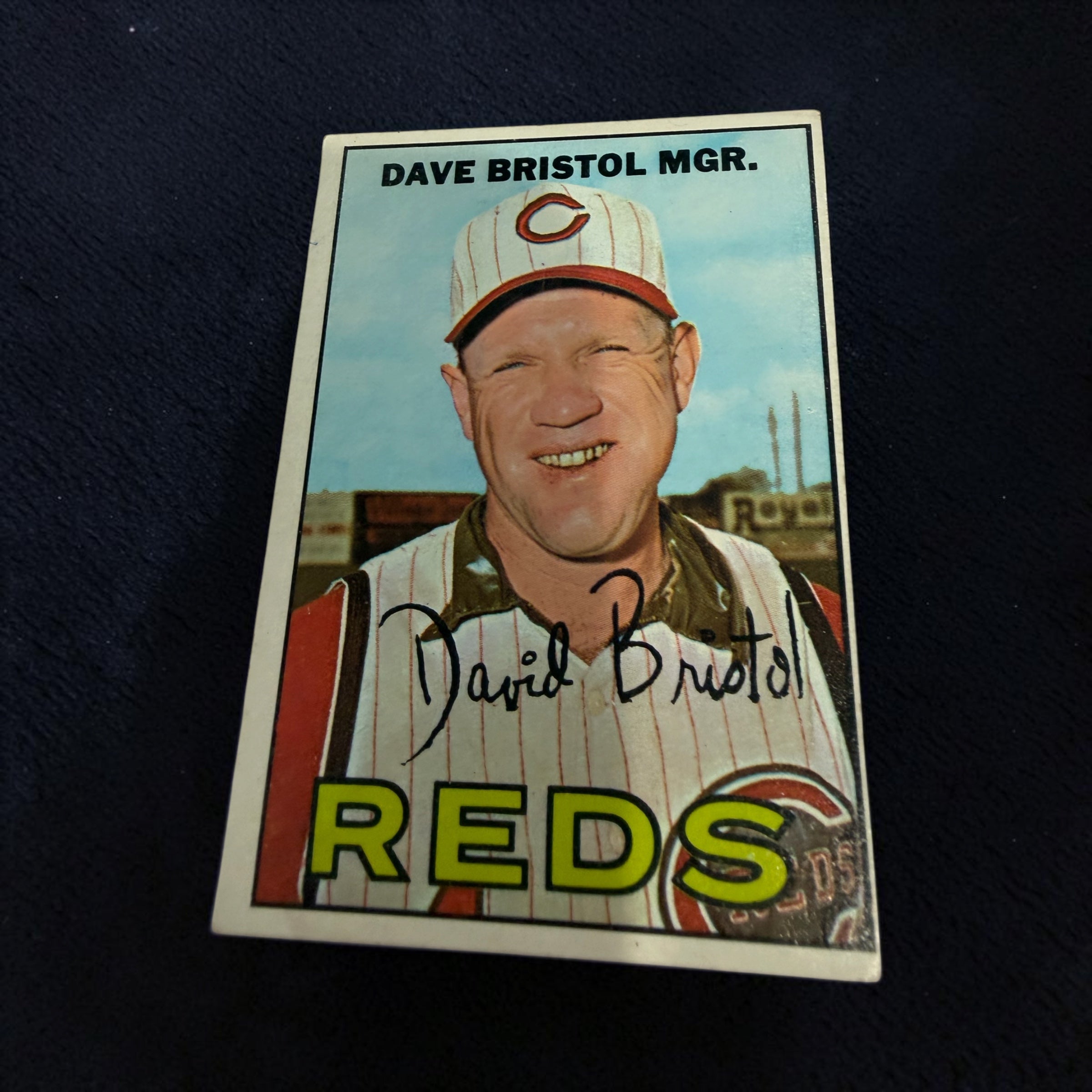 1967 Topps #21 Dave Bristol Cincinnati Reds Manager Vintage Baseball Card