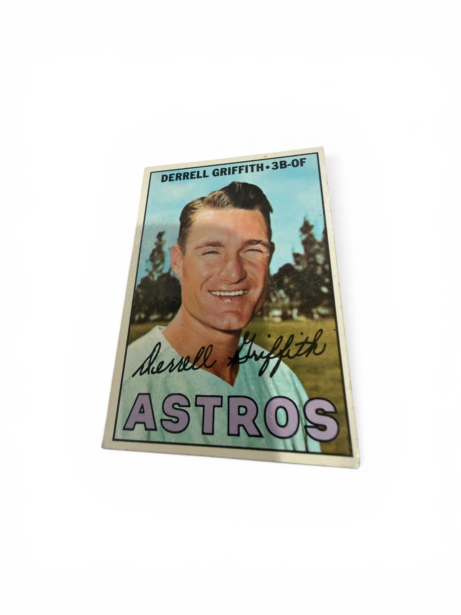 1967 Topps #502 Derrell Griffith Houston Astros Vintage Baseball Card Third Base Outfield
