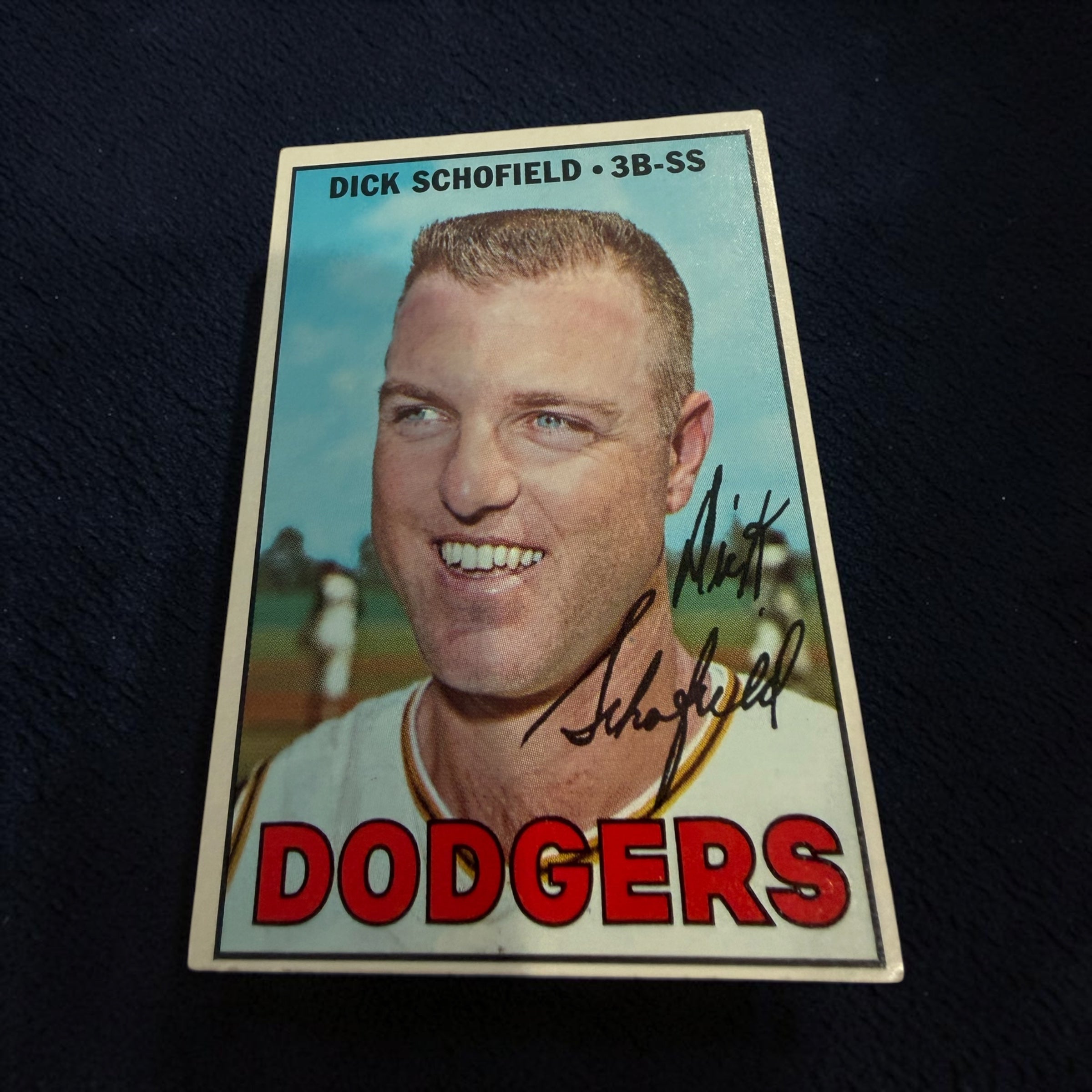1967 Topps #381 Dick Schofield Los Angeles Dodgers Vintage Baseball Card MLB