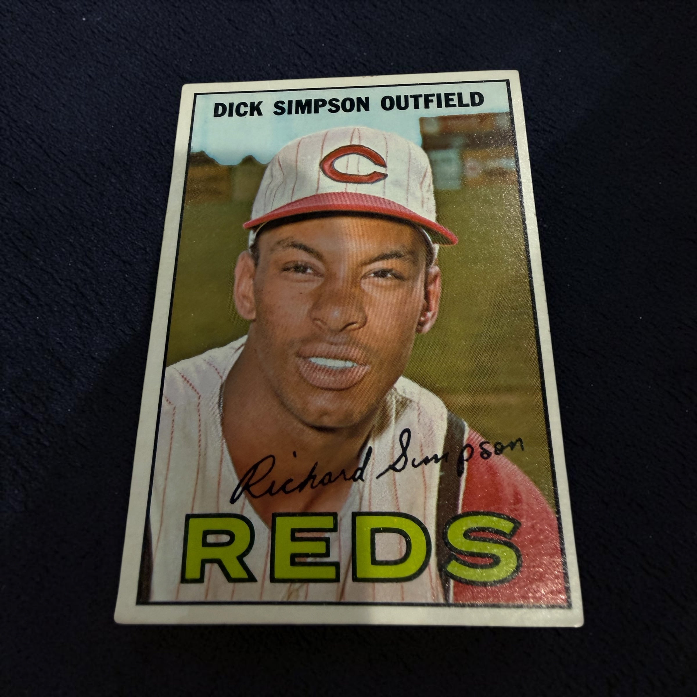 1967 Topps #6 Dick Simpson Cincinnati Reds Vintage Baseball Card