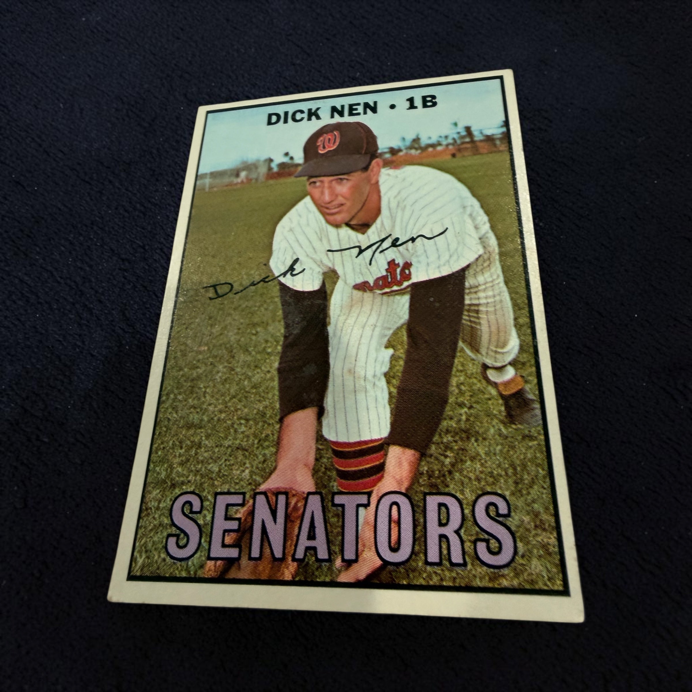 1967 Topps #403 Dick Nen Washington Senators Vintage Baseball Card MLB Original
