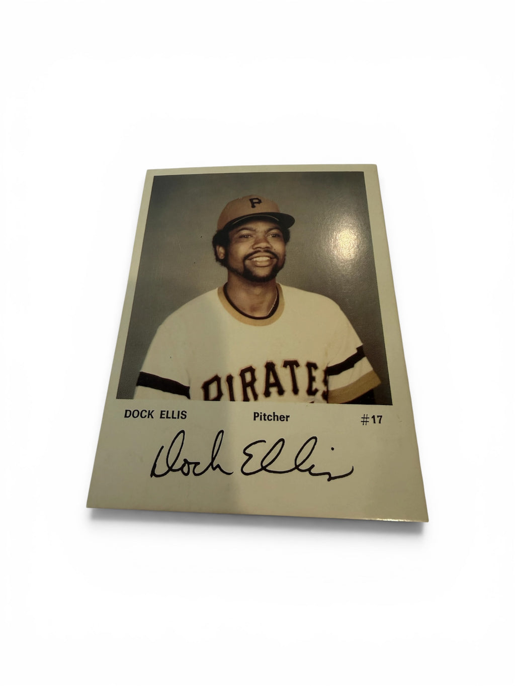 Vintage Dock Ellis Pittsburgh Pirates Souvenir Photo Card #17 with Facsimile Signature