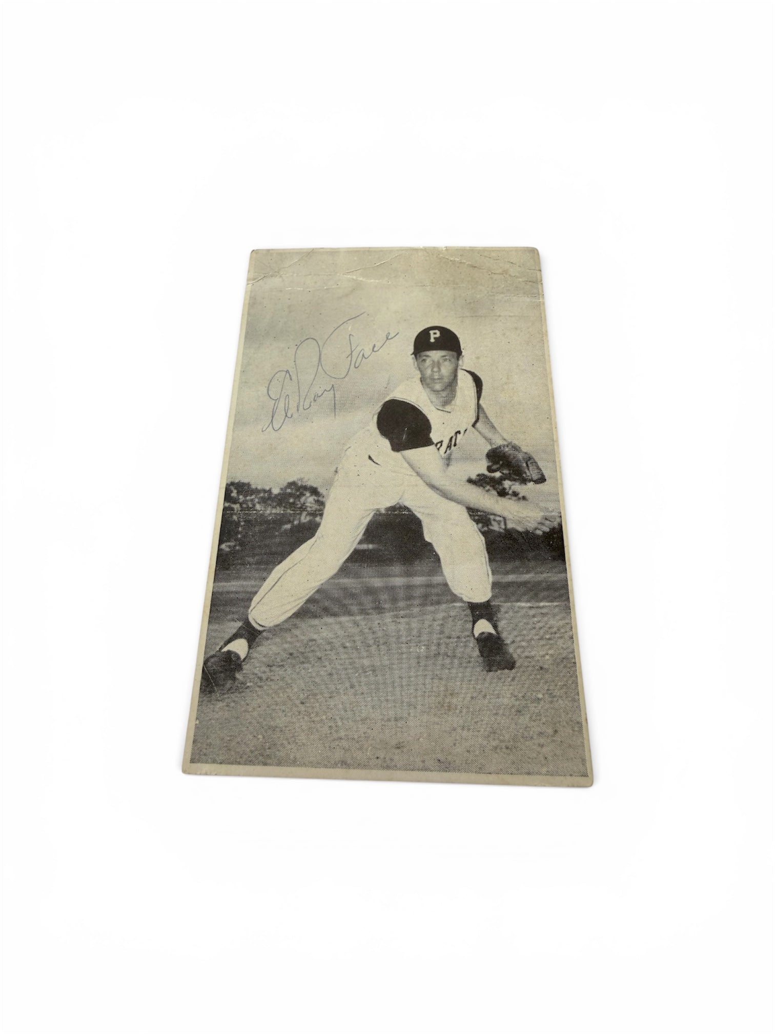 Vintage Elroy Face Pittsburgh Pirates Baseball Postcard w/ Facsimile Autograph