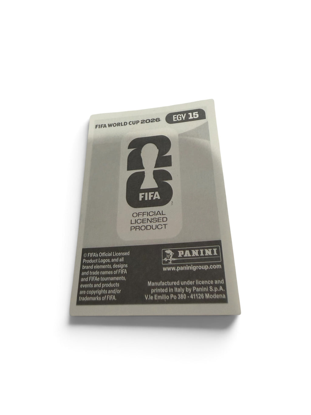 2026 Panini FIFA World Cup Emam Ashour #EGY 15 Egypt Official Sticker