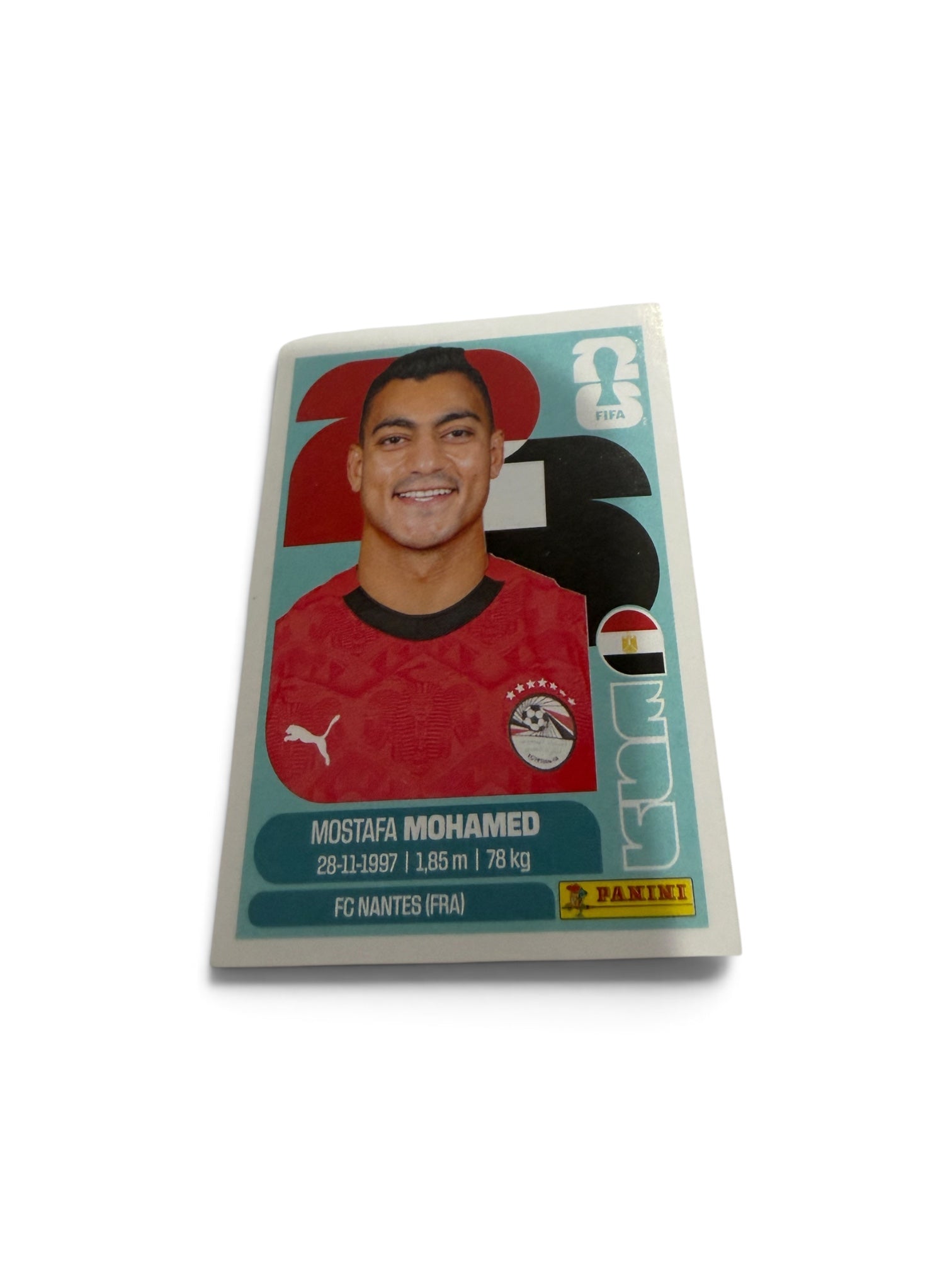 2026 Panini FIFA World Cup Sticker #EGY 18 Mostafa Mohamed – Egypt National Team – FC Nantes