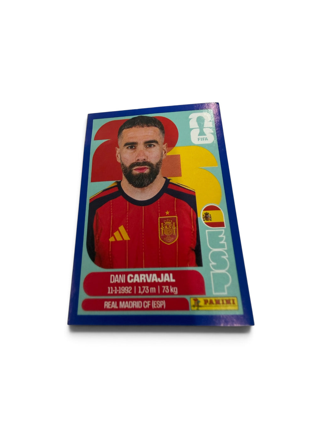 Dani Carvajal Blue Border Parallel ESP7 Spain National Team | Panini FIFA World Cup 2026 Official Sticker | Real Madrid CF